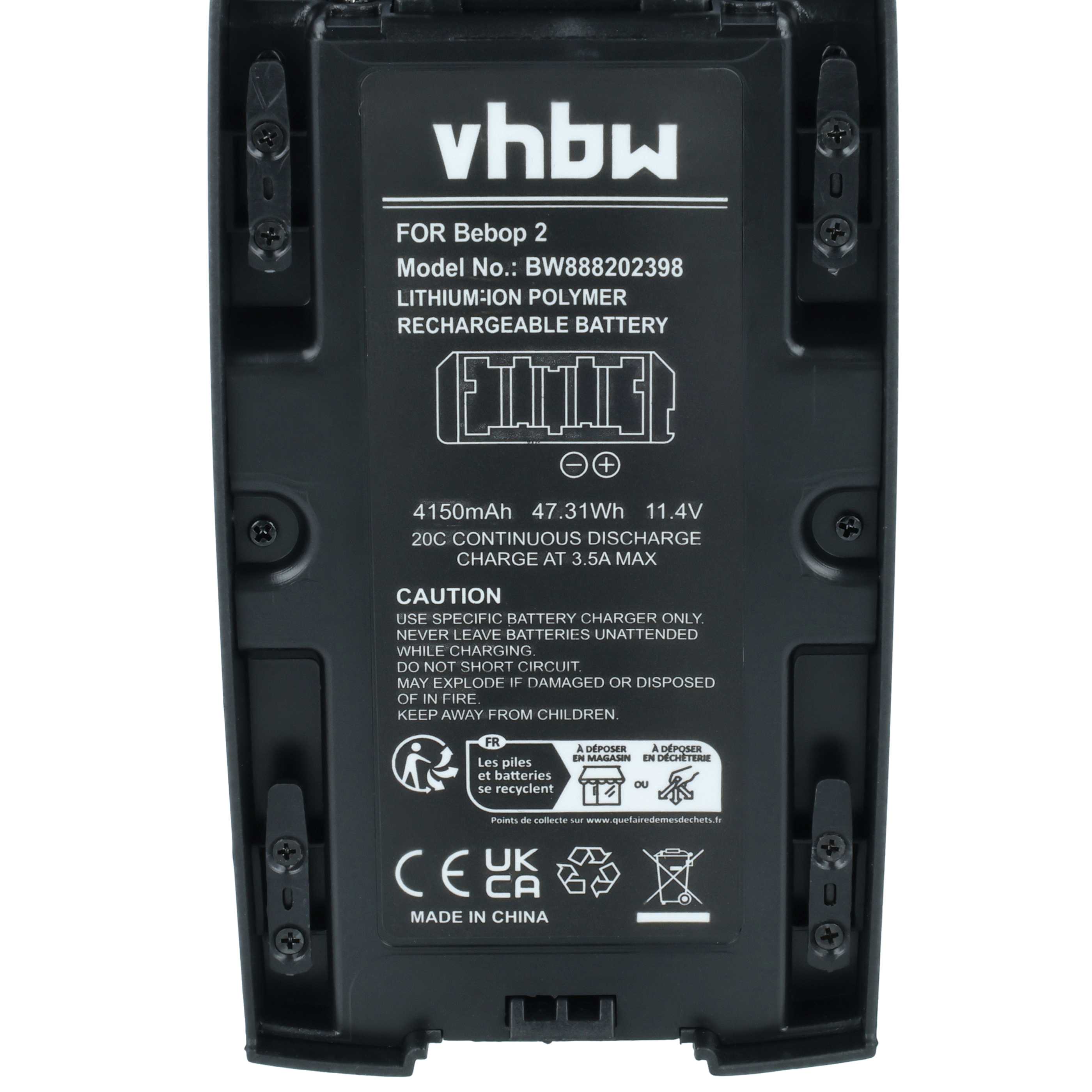 Batteria per drone quadri e multicottero Parrot Bebop 2 Power - 4150mAh 11,4V Li-Poly
