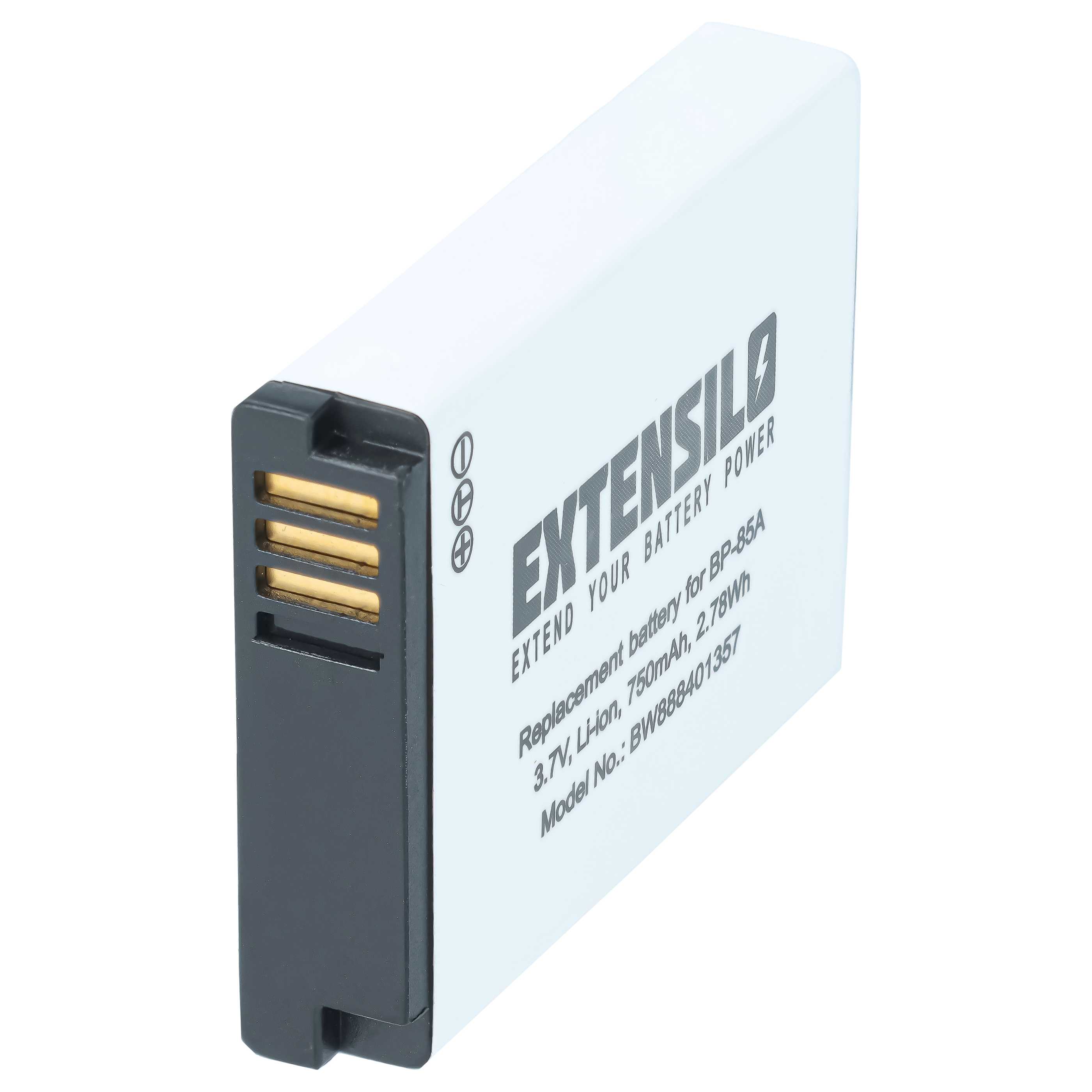 2x Battery replaces Samsung BP-85a, BP85a, EA-BP85a, IA-BP85a - 750mAh, 3.7V, Li-Ion