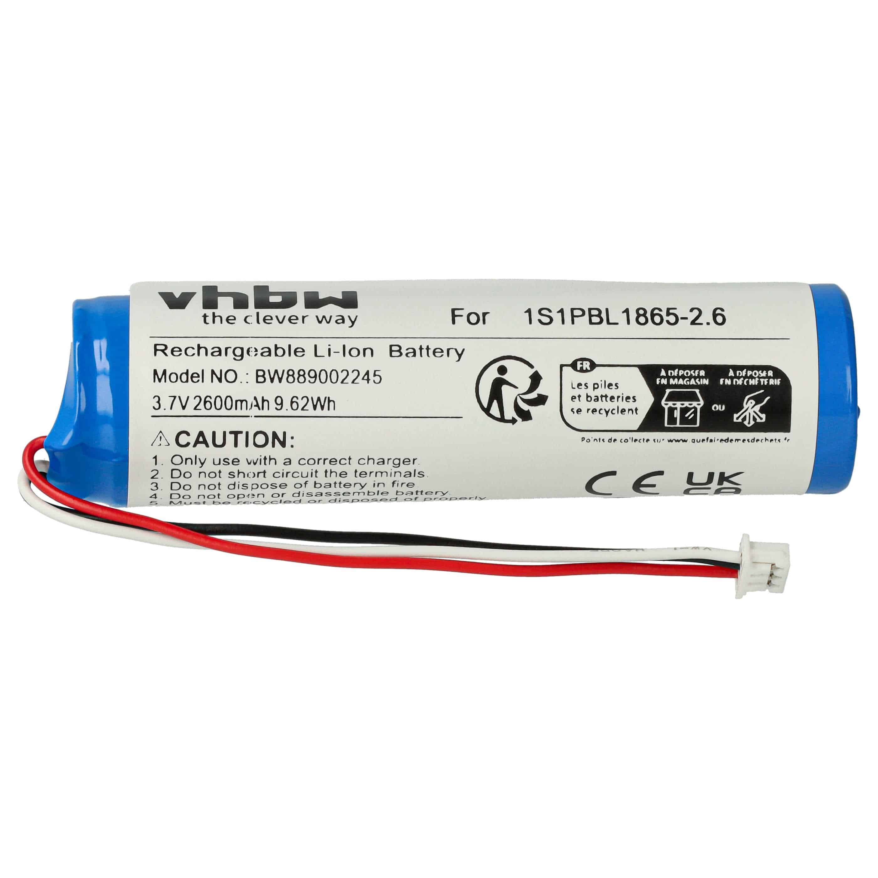 Baby Monitor Battery Replacement for Philips 1S1PBL1865-2.6 - 2600mAh 3.7V Li-Ion