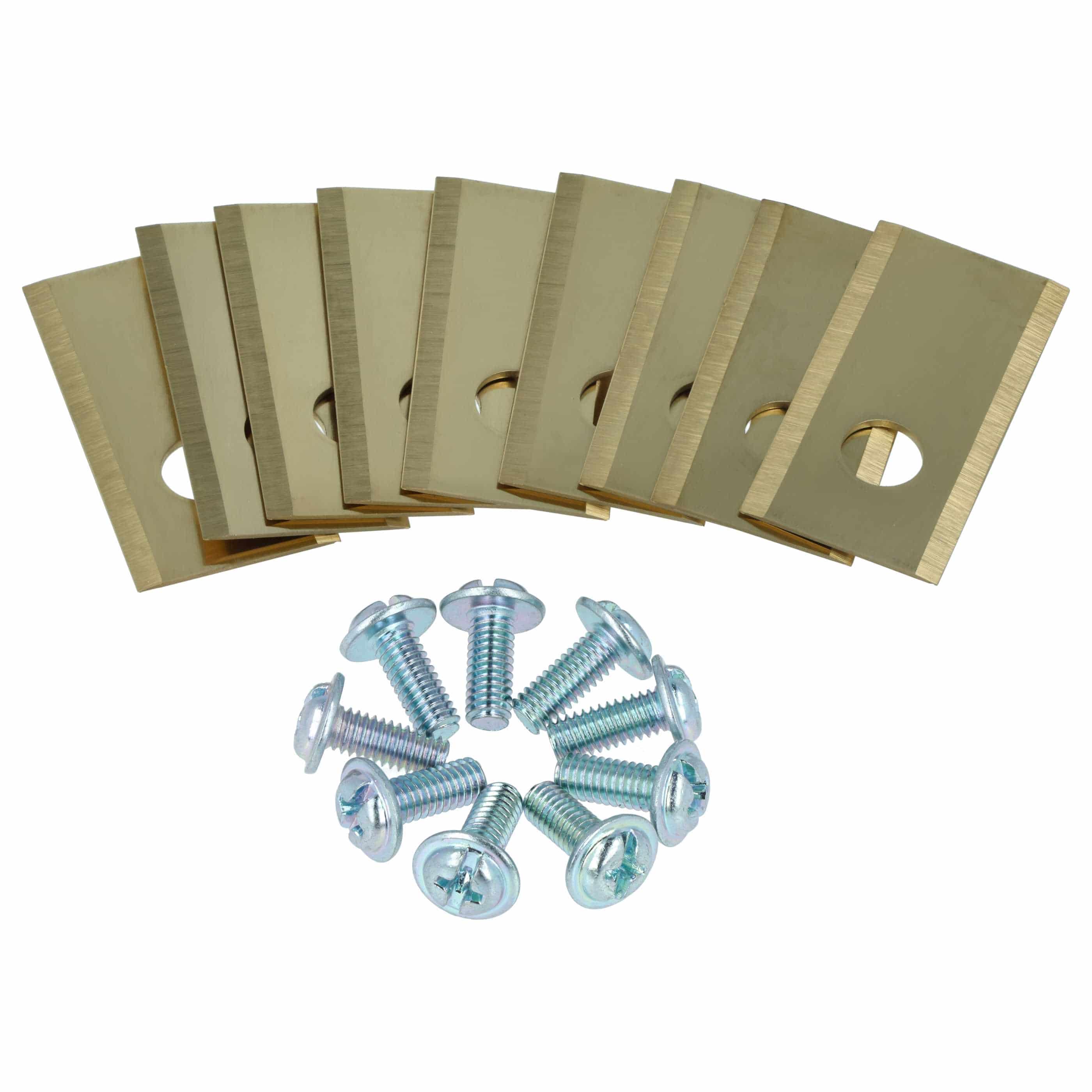9x Exchange Blade for Philips, Scheppach, Worx, Landxcape Cordless Lawnmower etc.titanium apatite, Silver