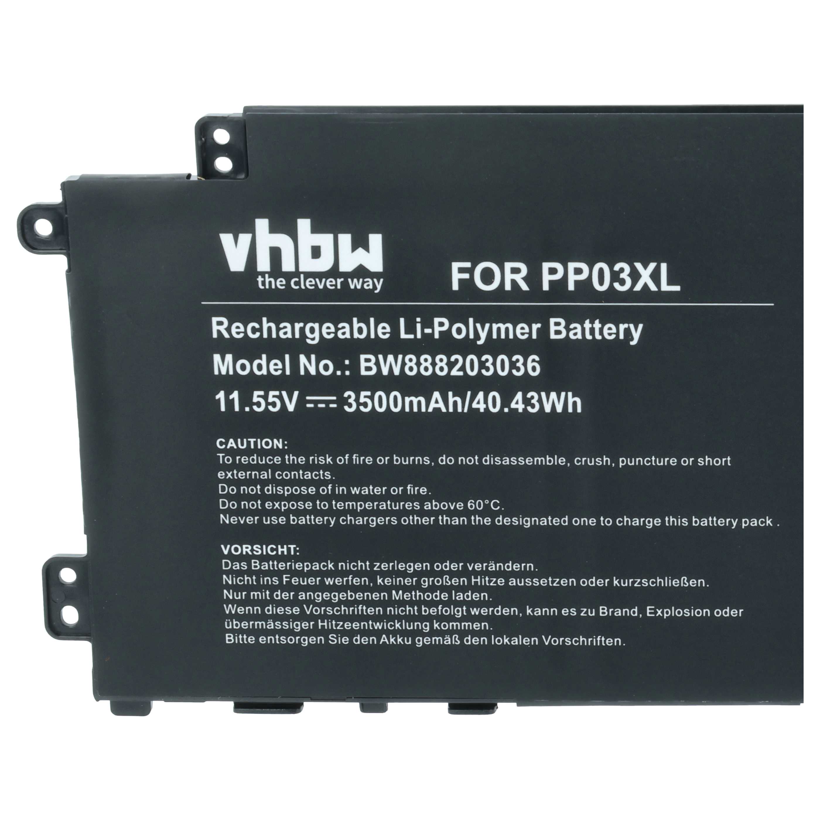Akumulator do laptopa zamiennik HP HSTNN-DB9X, L83388-421, HSTNN-OB1P, HSTNN-LB8S - 3500 mAh 11,55 V LiPo
