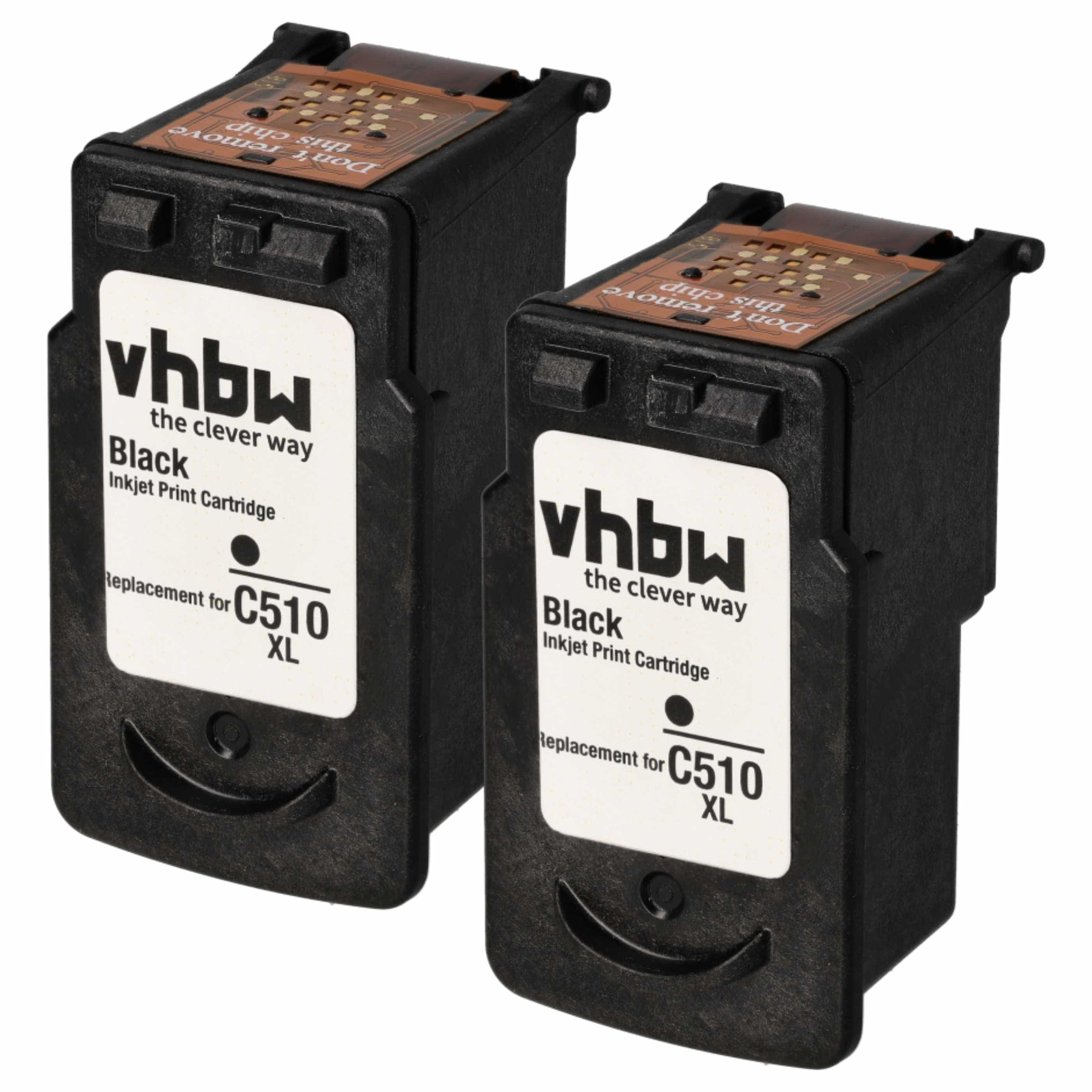 2x Ink Cartridges replaces Canon PG-510, PG-510XL MP240 Printer - black