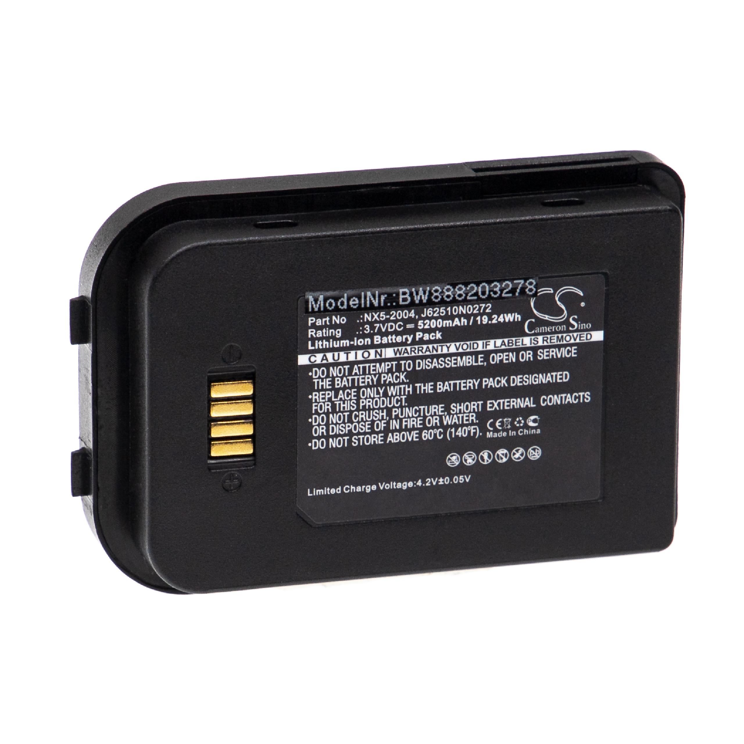 Barcodescanner-Akku als Ersatz für Bluebird Handheld Nautiz J62510N0272, 6251-0A - 5200mAh 3,7V Li-Ion