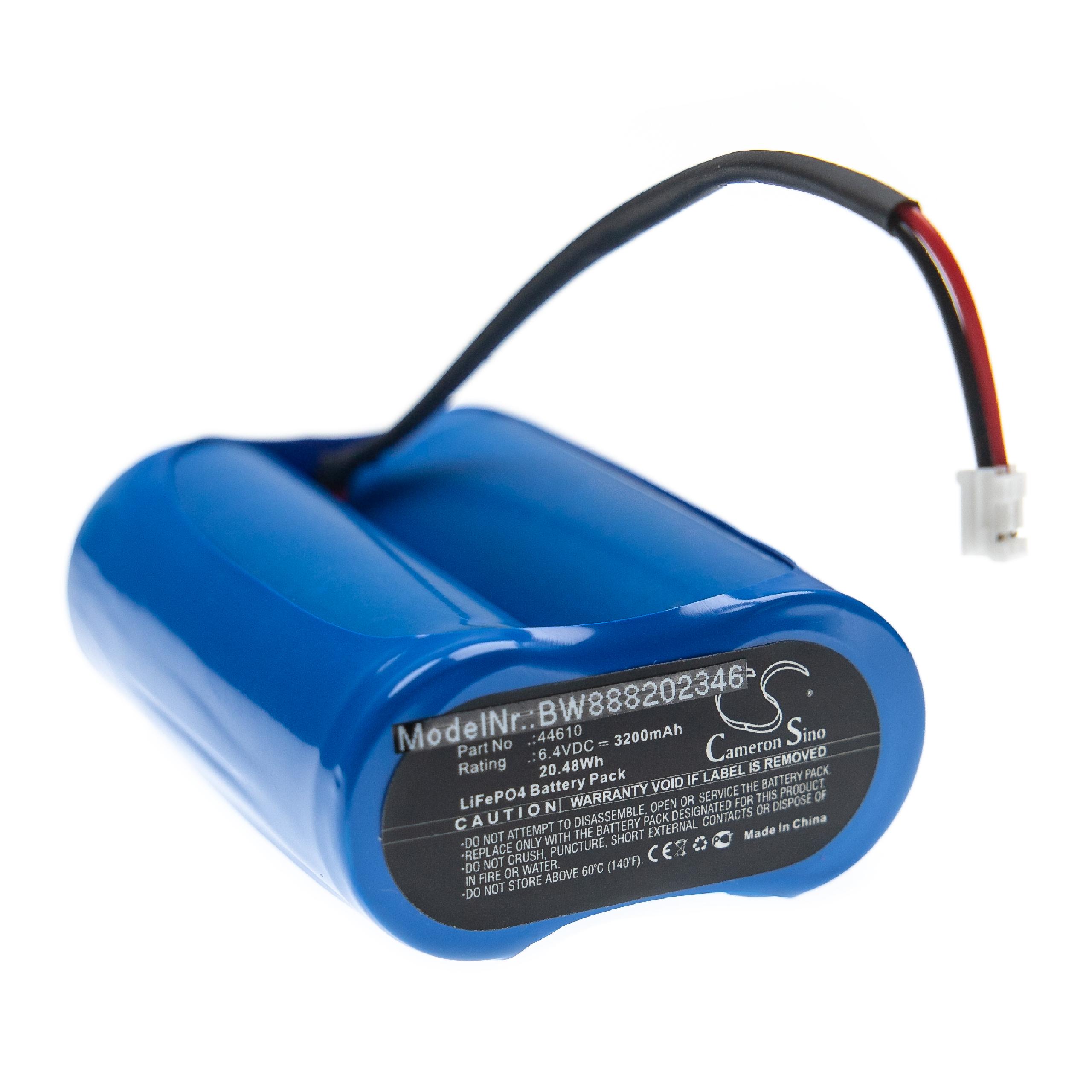 Batterie remplace Streamlight 44610 pour lampe de poche - 3200mAh 6,4V LiFePO4