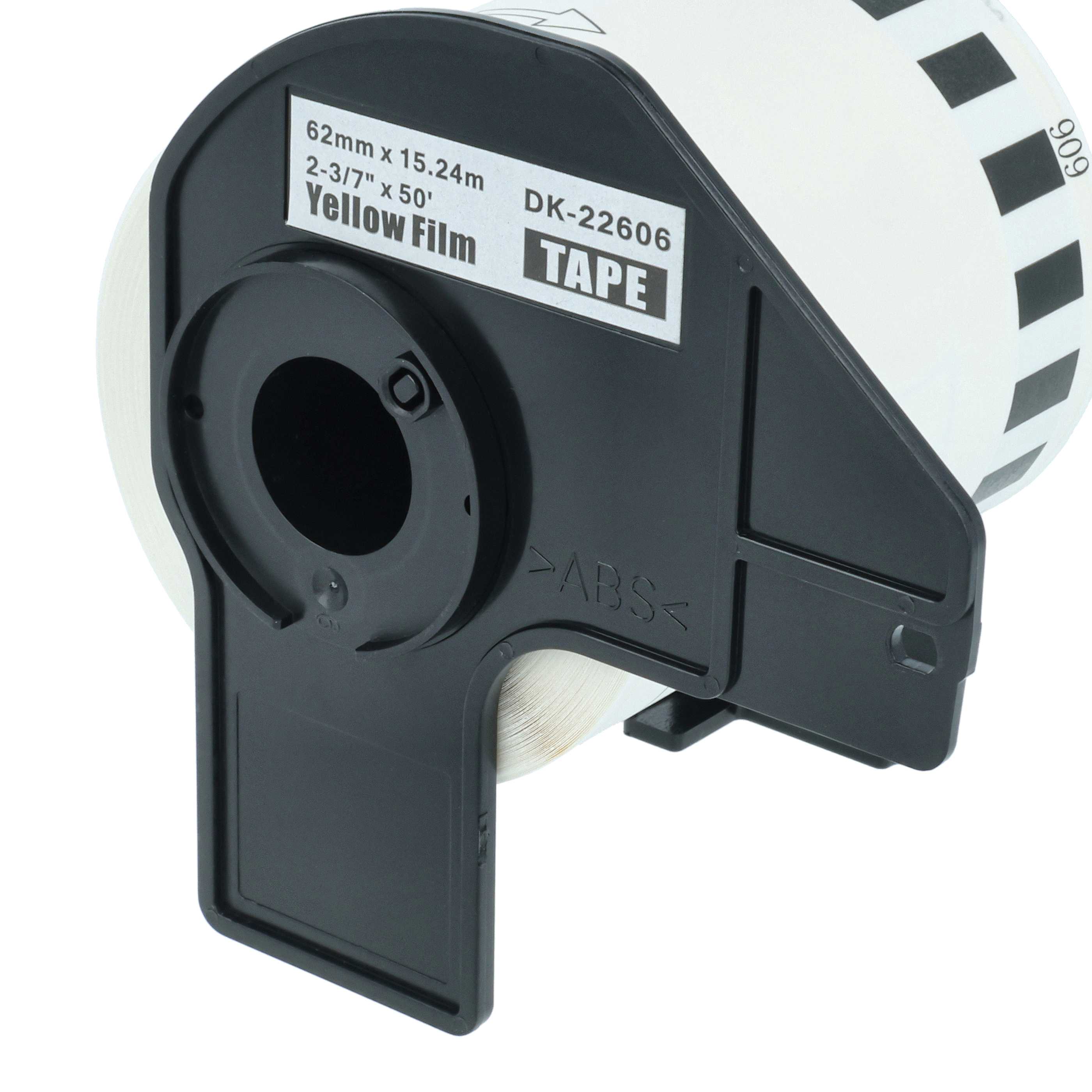 3x Etiketten als Ersatz für Brother DK-22606 für Brother Etikettendrucker - Premium 62mm x 15,24m + Halter