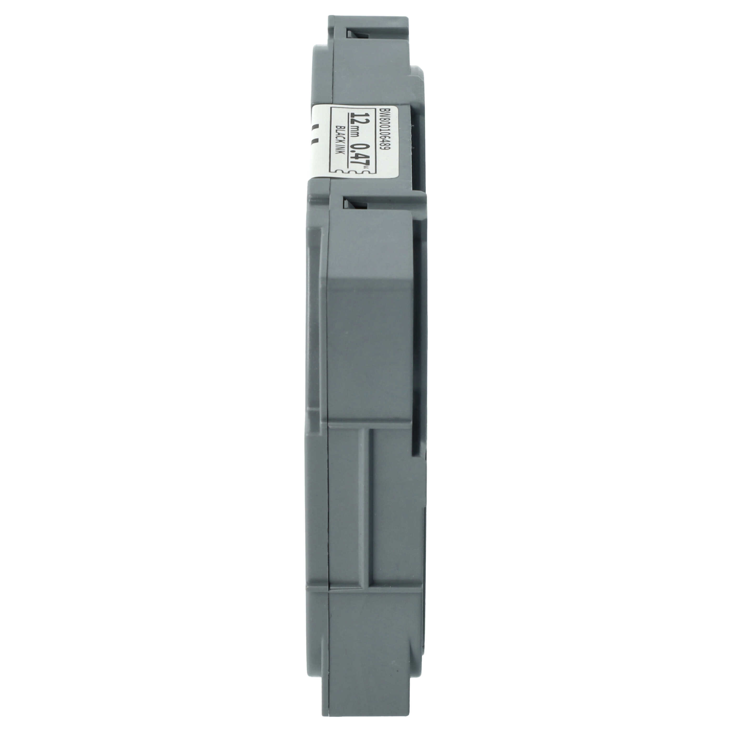 100x Label Tape replaces Brother TZE-231, TZ-231 - 12 mm Black to White