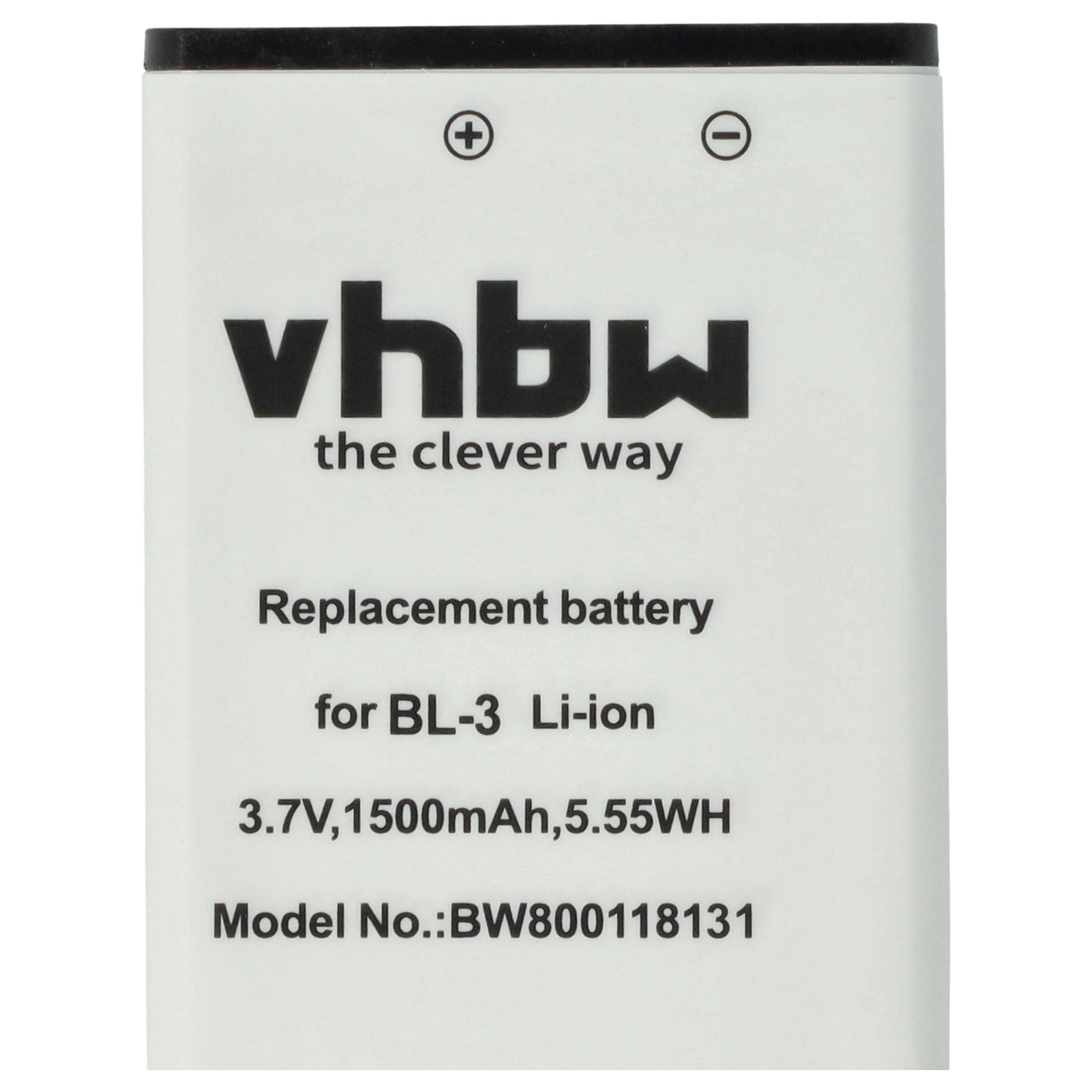 Radio Battery replaces Baofeng BL-3 - 1500 mAh 3.7 V Li-Ion