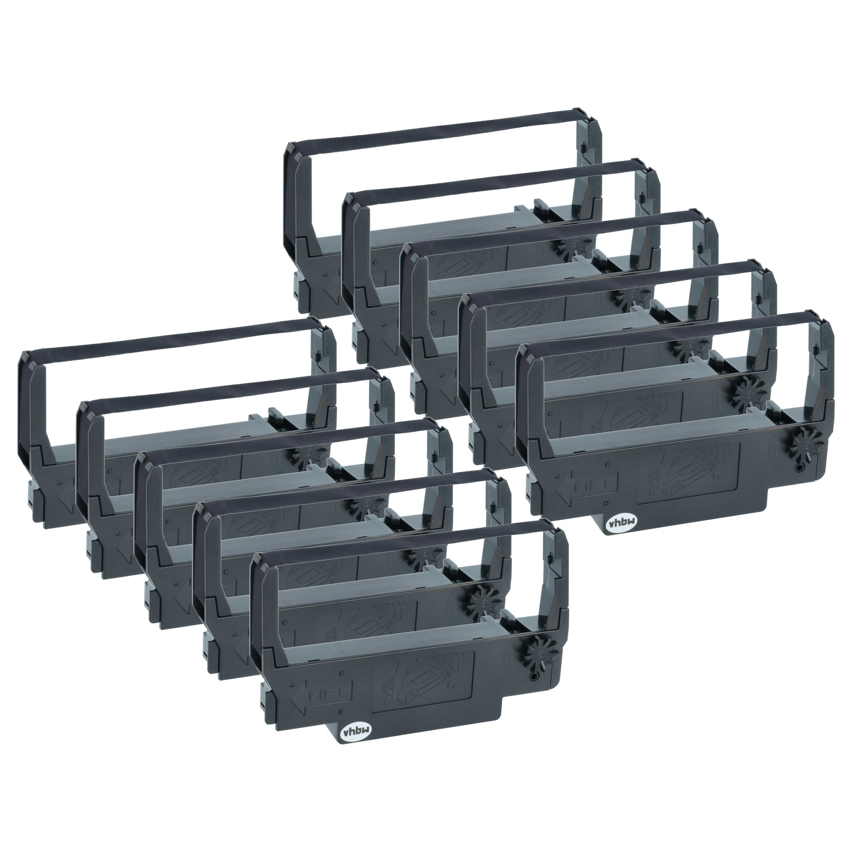 10x Ink Ribbon replaces Epson C43S015451, 655N for Hyundai Dot Matrix, Receipt Printer etc. - Black