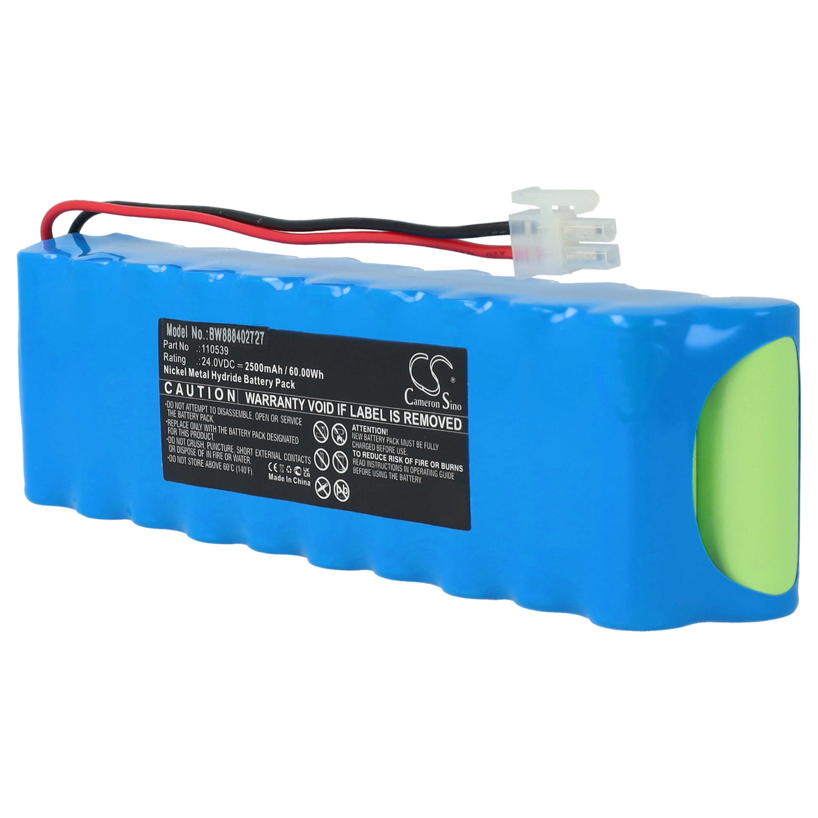 Batterie remplace Hillrom 110539 pour appareil médical - 2500mAh 24V NiMH