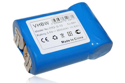 Batterie remplace AEG 520104 pour aspirateur - 3000mAh 3,6V NiMH