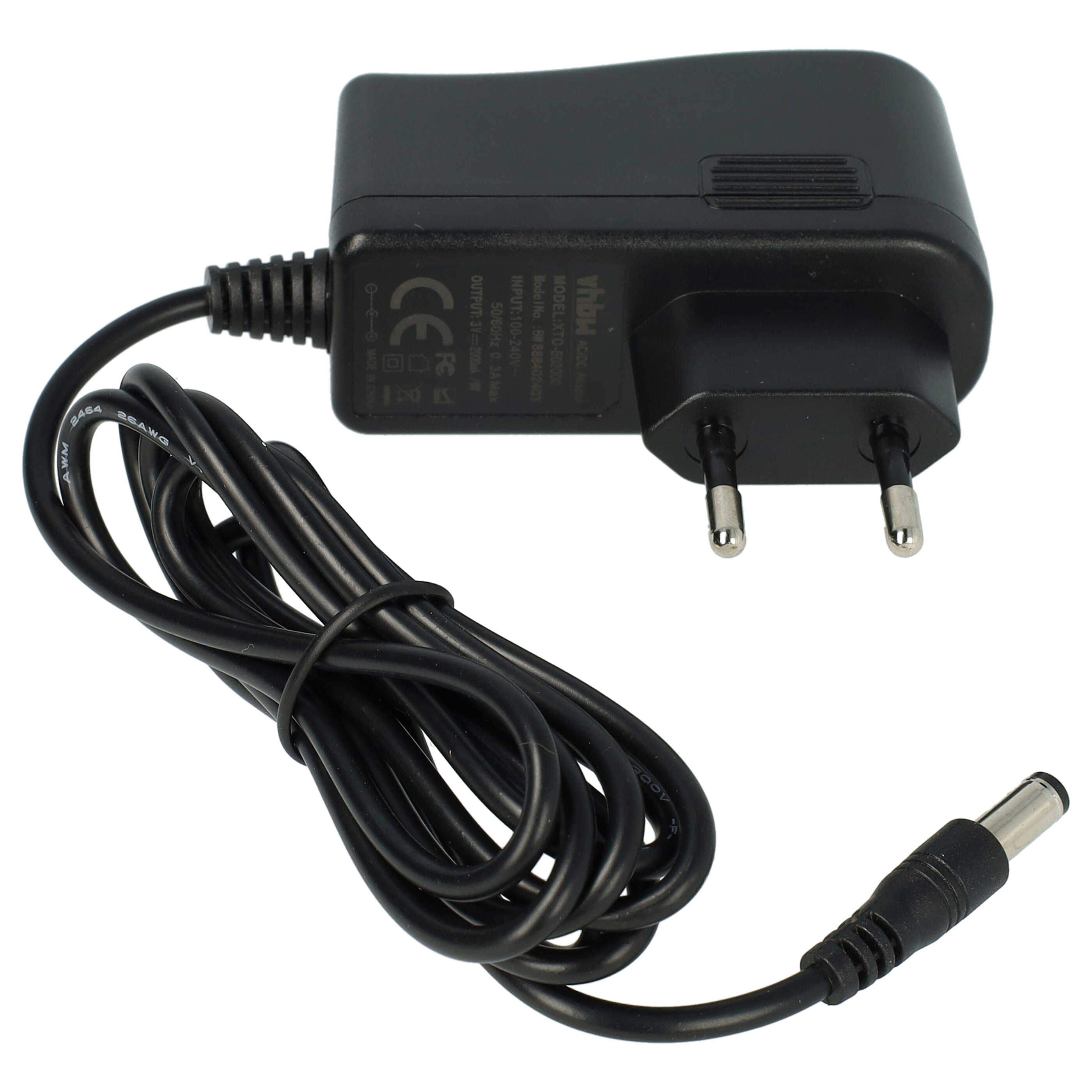 Mains Power Adapter with 5.5 x 2.5 mm Plug suitable for various Electric Devices - 3 V, 2 A