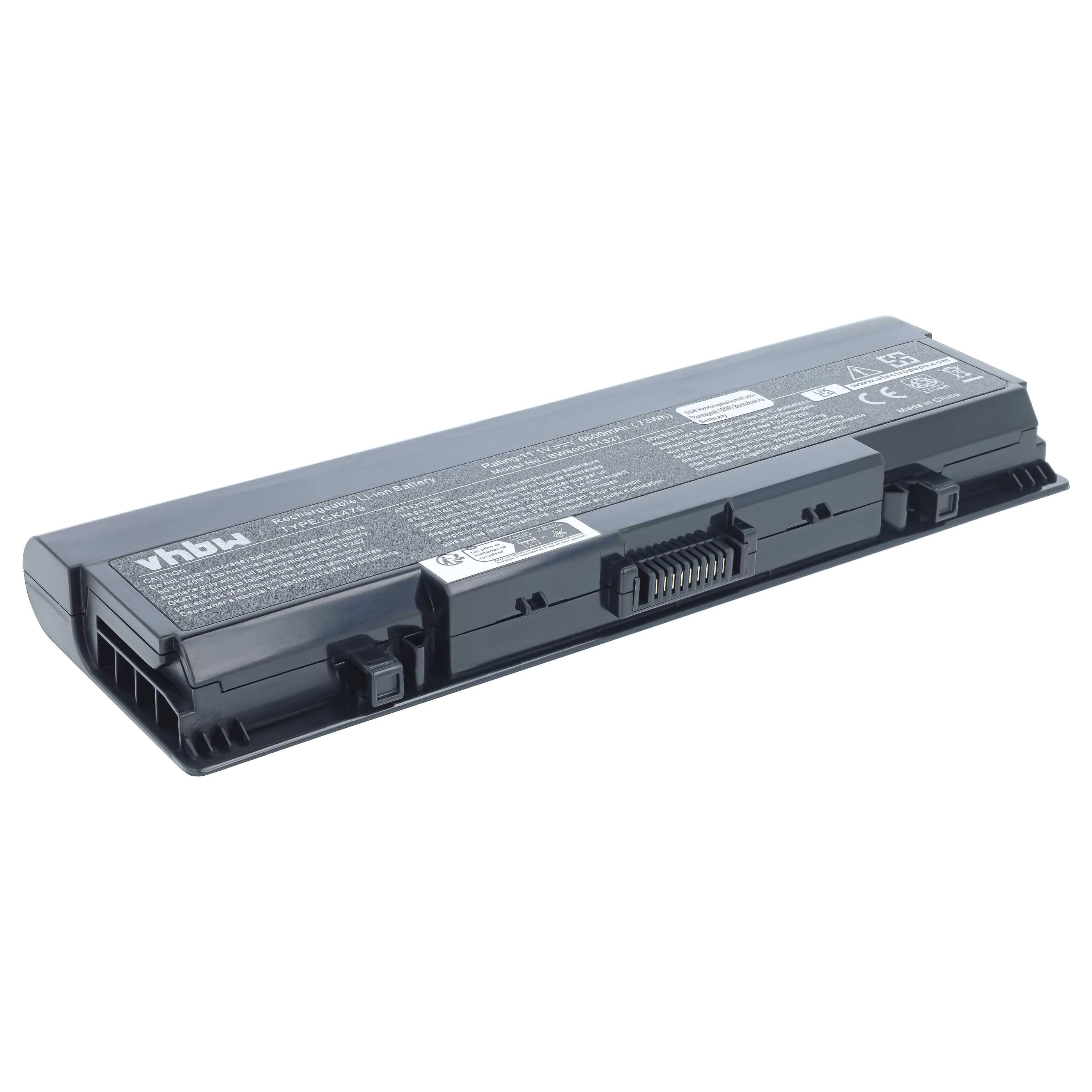 Akumulator do laptopa zamiennik Dell 312-0513, 312-0518, 312-0520, 312-0504 - 6600 mAh 11,1 V Li-Ion, czarny