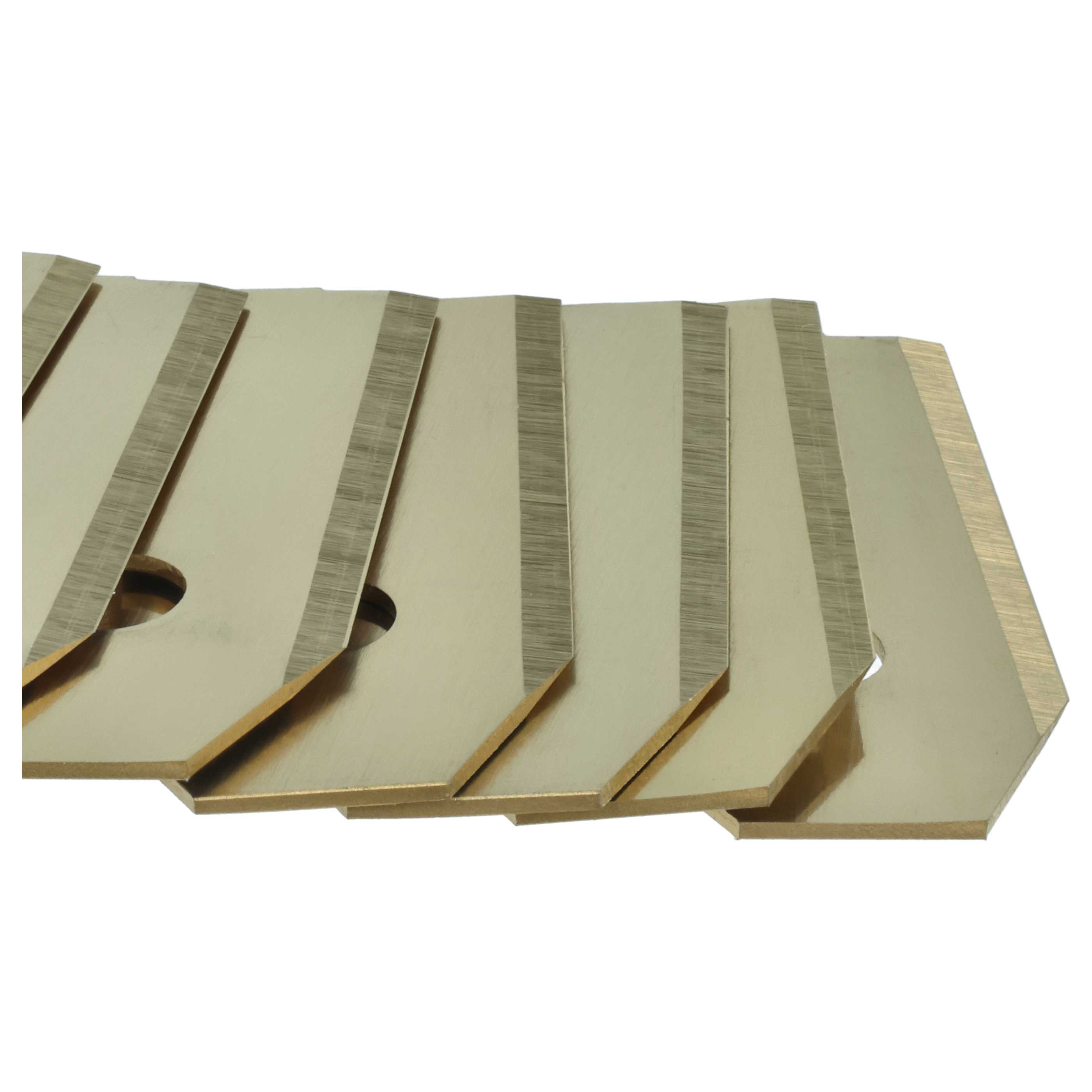 9x Lames remplace 505127801, 408720, 505127802 pour tondeuse – Couteaux apatite de titane, Silber Gold