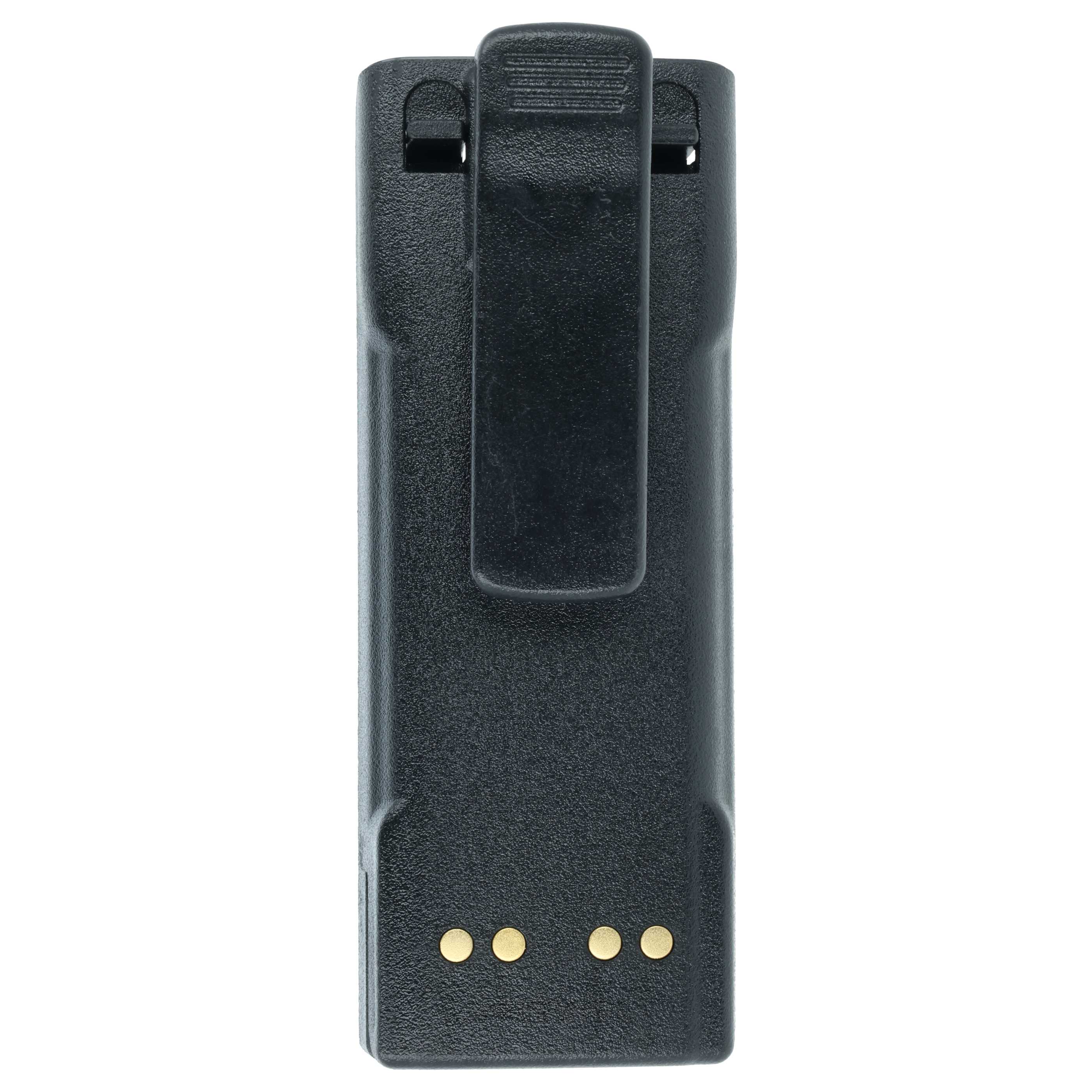 Radio 10x Battery replaces Motorola NTN7143A, NTN7143, FuG11b, NTN7143B - 1800 mAh 7.4 V Li-Ion + Belt Clip