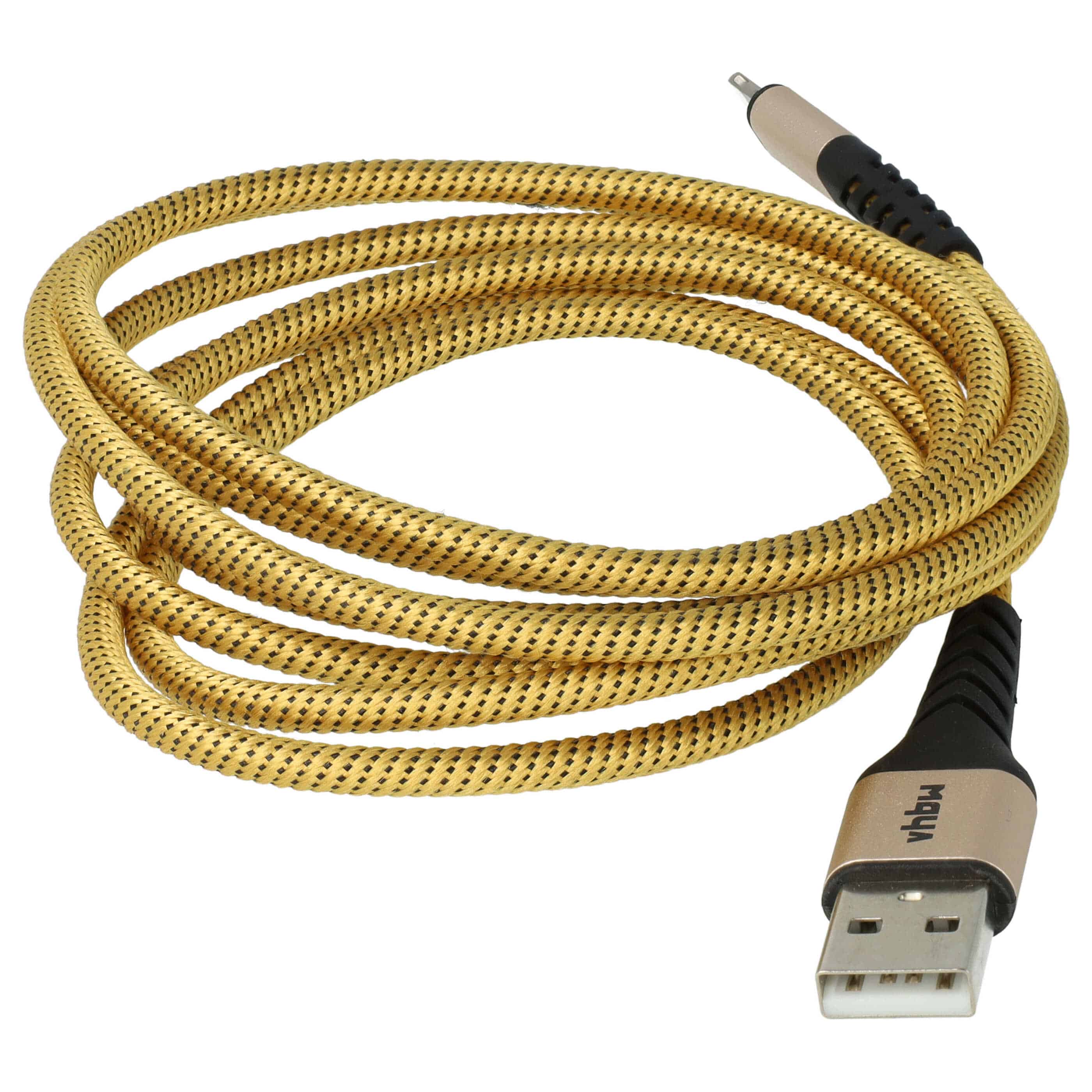2x Cable Lightning to USB A suitable for 1.Generation iOS Device - yellow/black, 180cm