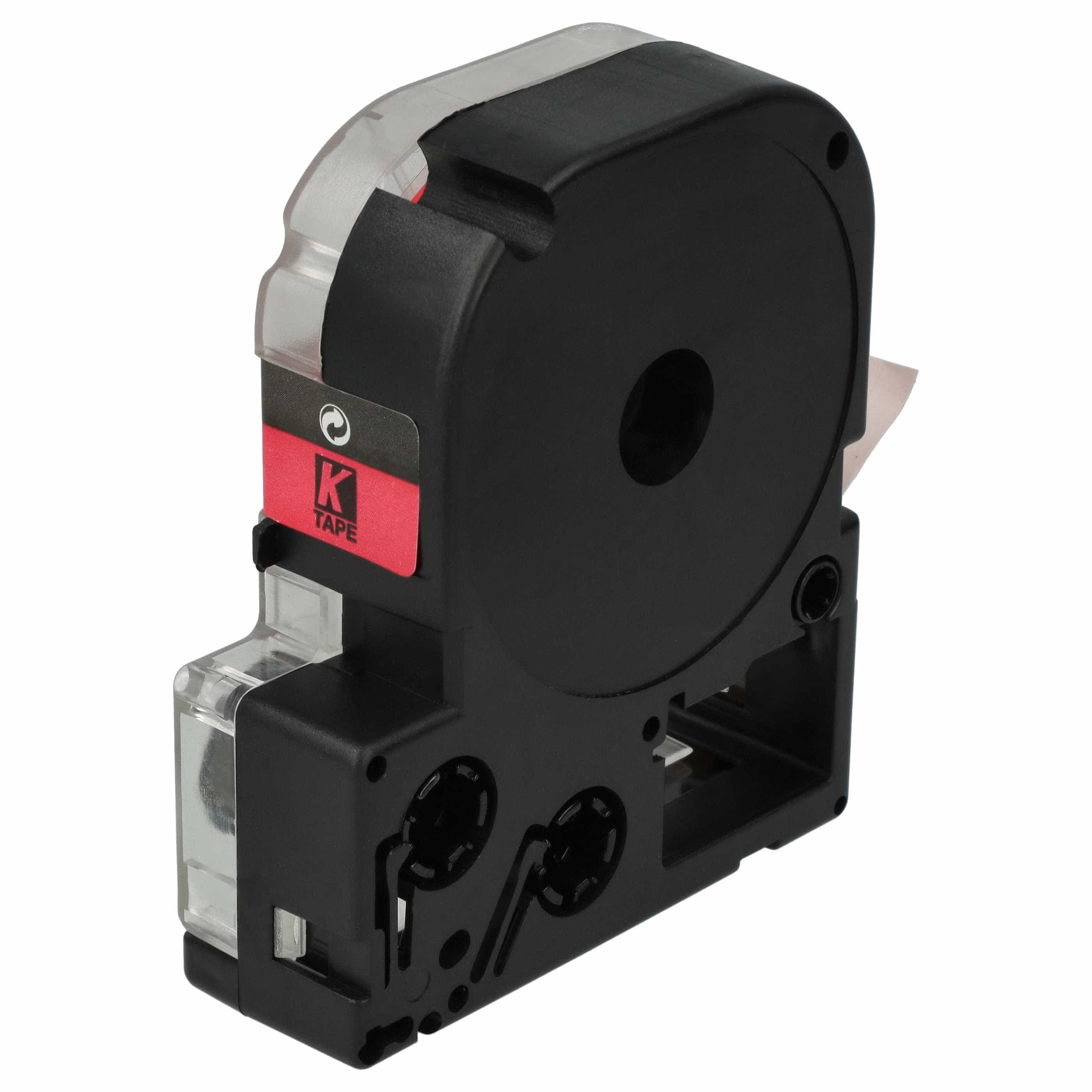 Label Tape replaces Epson LC-3YRN - 9 mm Black to Red
