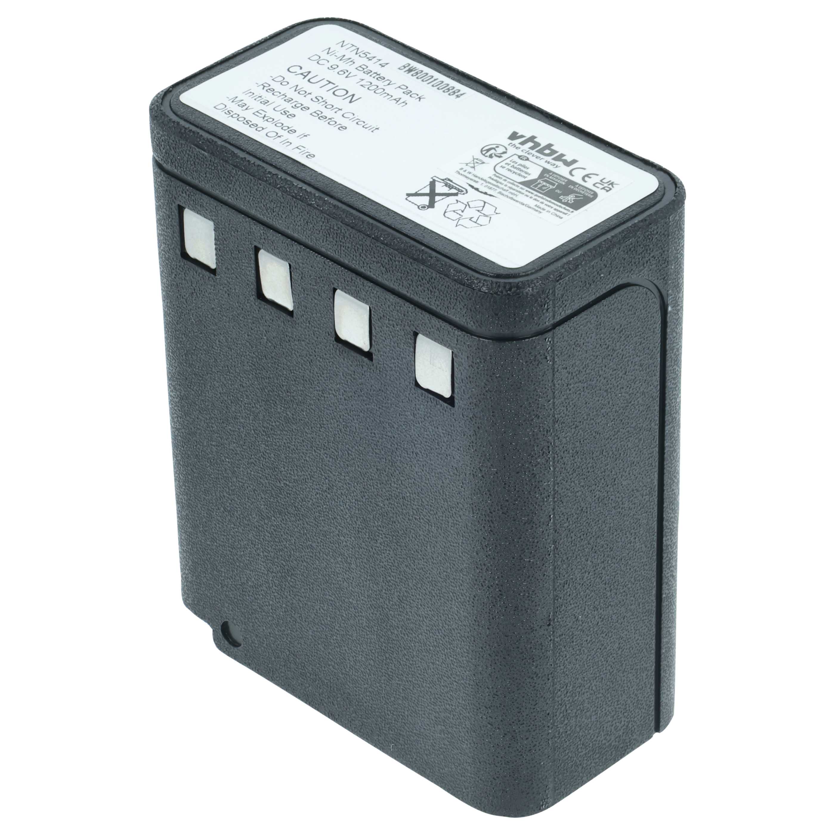 Radio 2x Battery replaces Bullard BNH-5447TIC, BU32H1-A - 1200 mAh 9.6 V NiMH