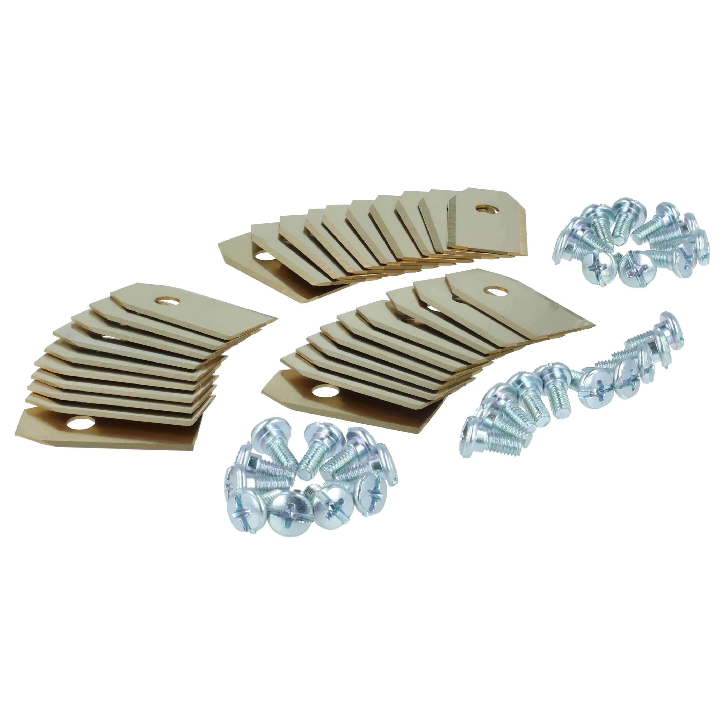 30x Lames remplace 505127801, 408720, 505127802 pour tondeuse – Couteaux apatite de titane, Silber Gold