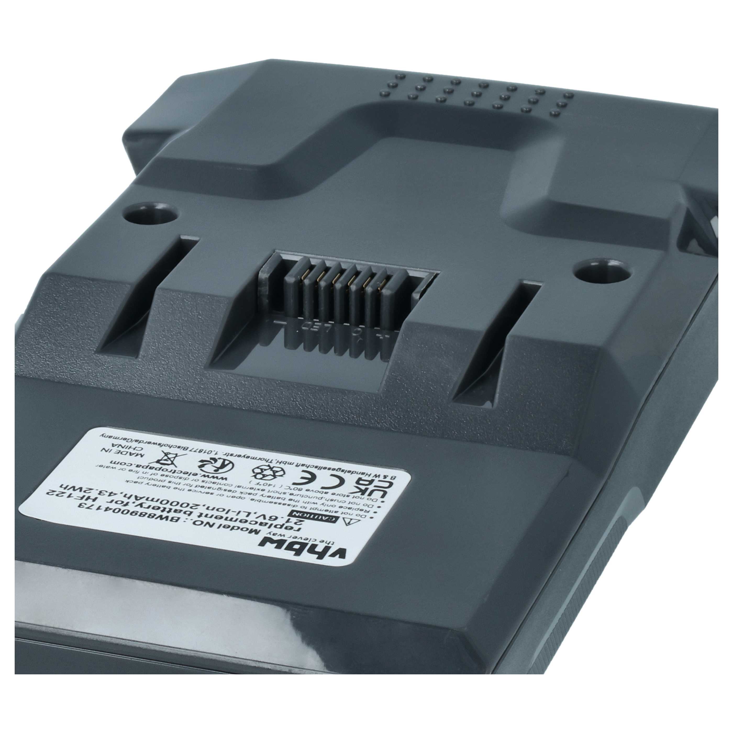 Akku als Ersatz für Hoover B012, 35602208 für Hoover - 2 Ah 21,6V Li-Ion, grau