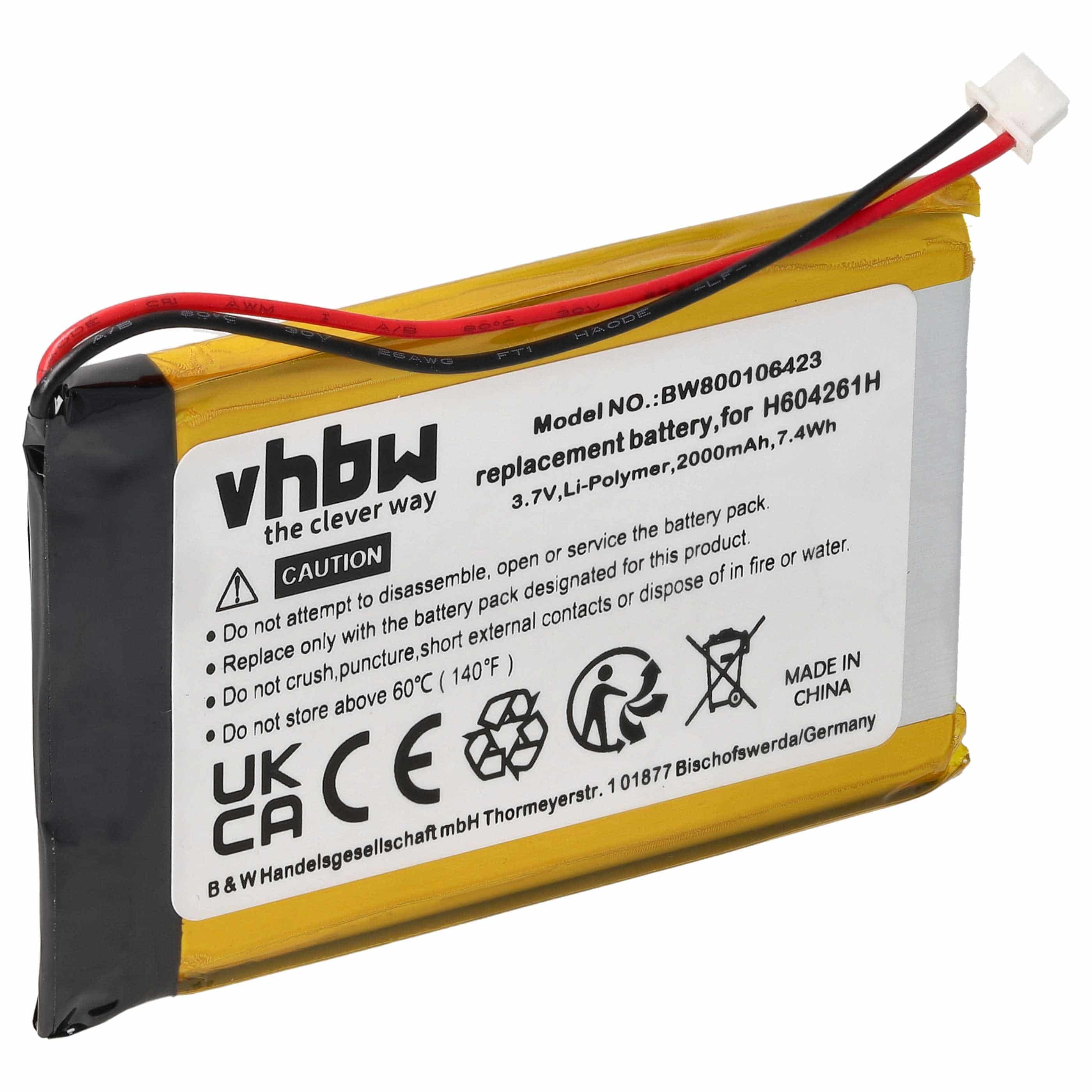 Akumulator do nawigacji GPS zamiennik Bushnell H604261H - 2000 mAh 3,7 V LiPo