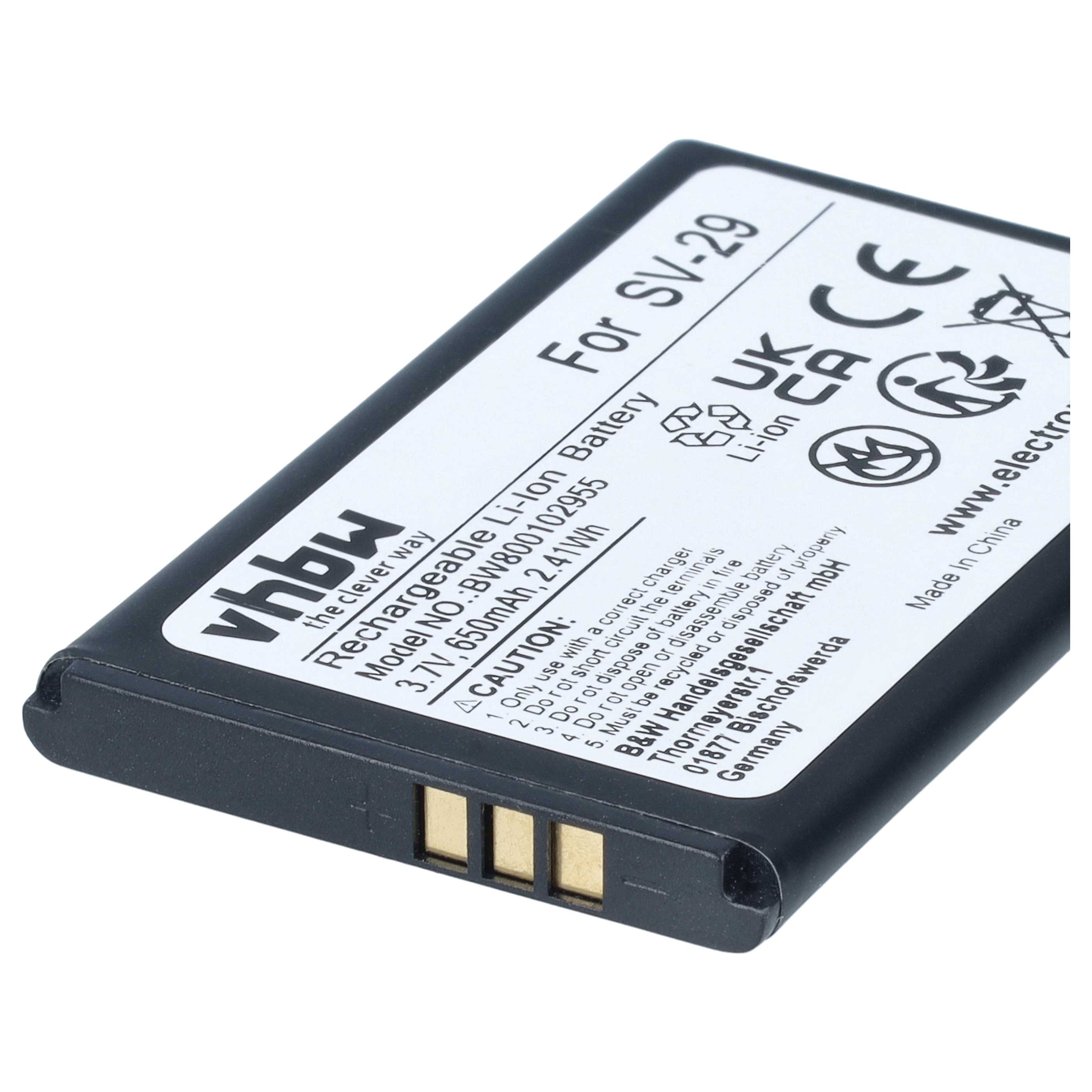 Akku als Ersatz für Swissvoice 043048, C0487, SV20405855 für Swissvoice Telefon - 600mAh 3,7V Li-Ion