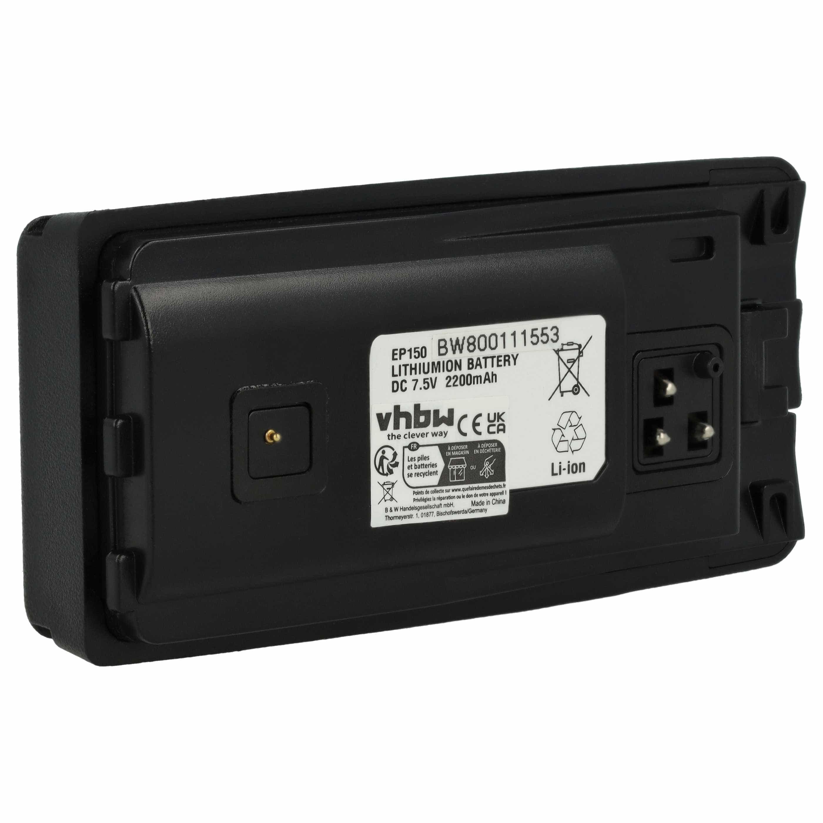 Radio Battery replaces Motorola 6080384X65, RLN6305, PMNN6035, RLN6305B - 2200 mAh 7.5 V Li-Ion + Belt Clip