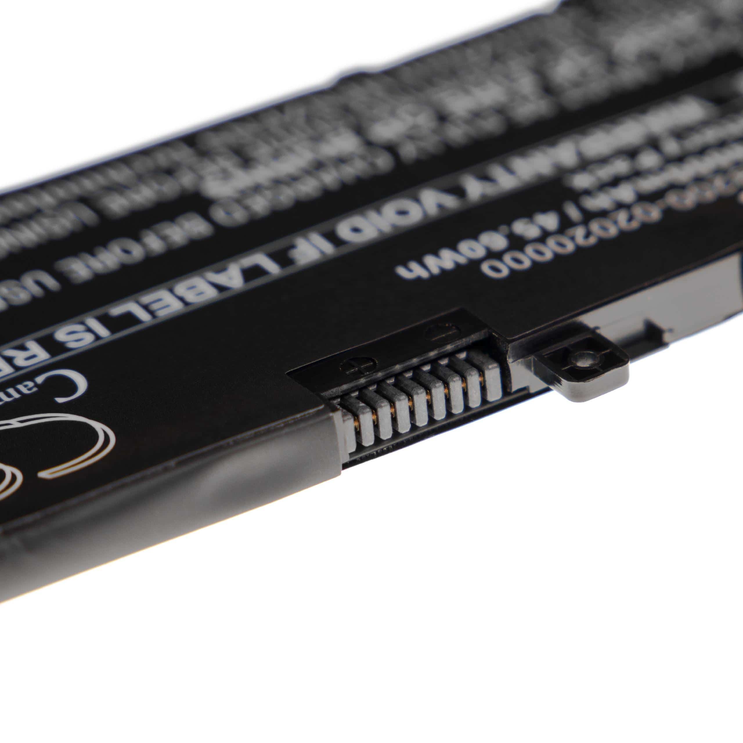 Batterie remplace Asus B31N1535, 0B200-02020000 pour ordinateur portable - 4000mAh 11,4V Li-polymère, noir