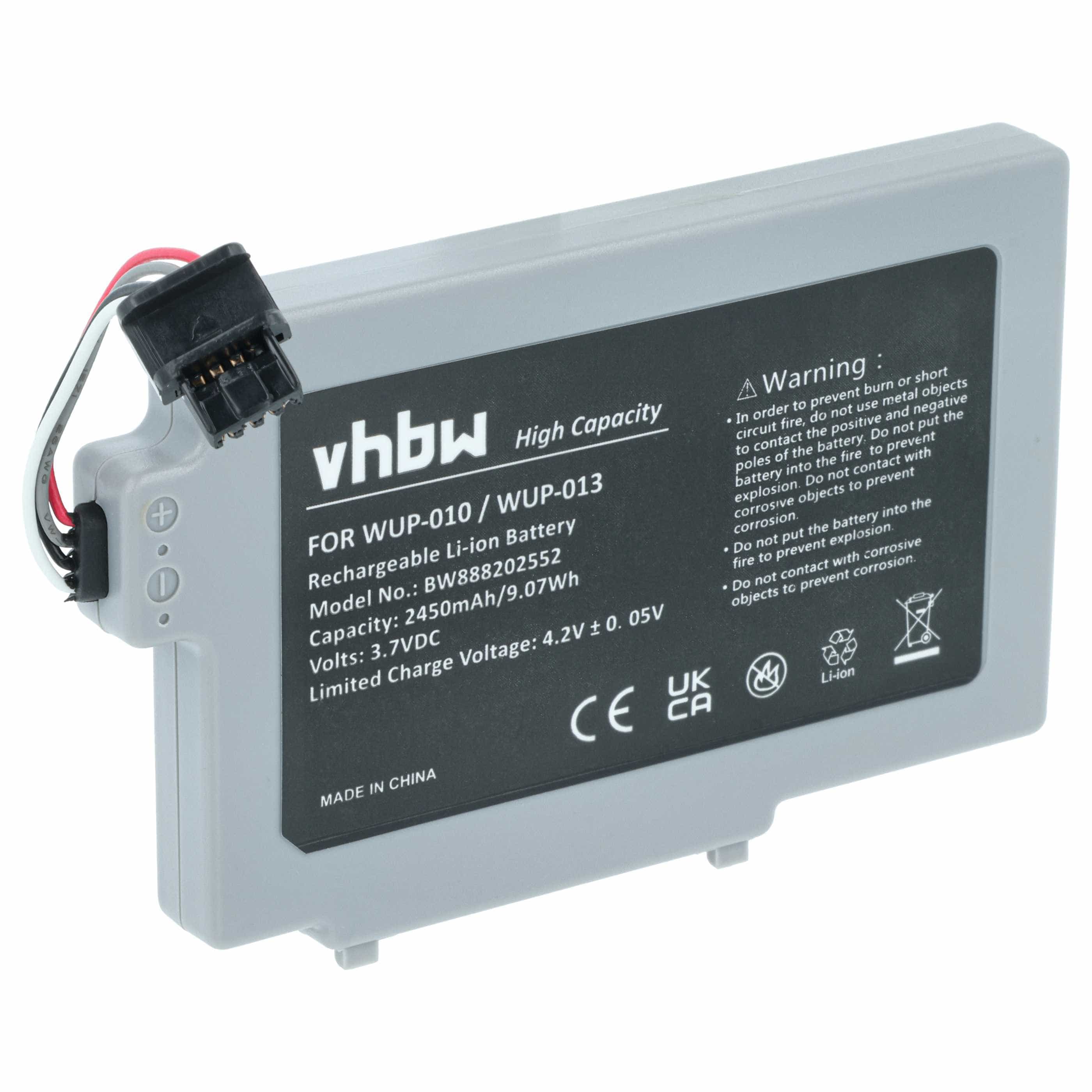 Gamepad Controller Battery replaces Nintendo WUP-013 - 2450 mAh 3.7 V Li-Ion