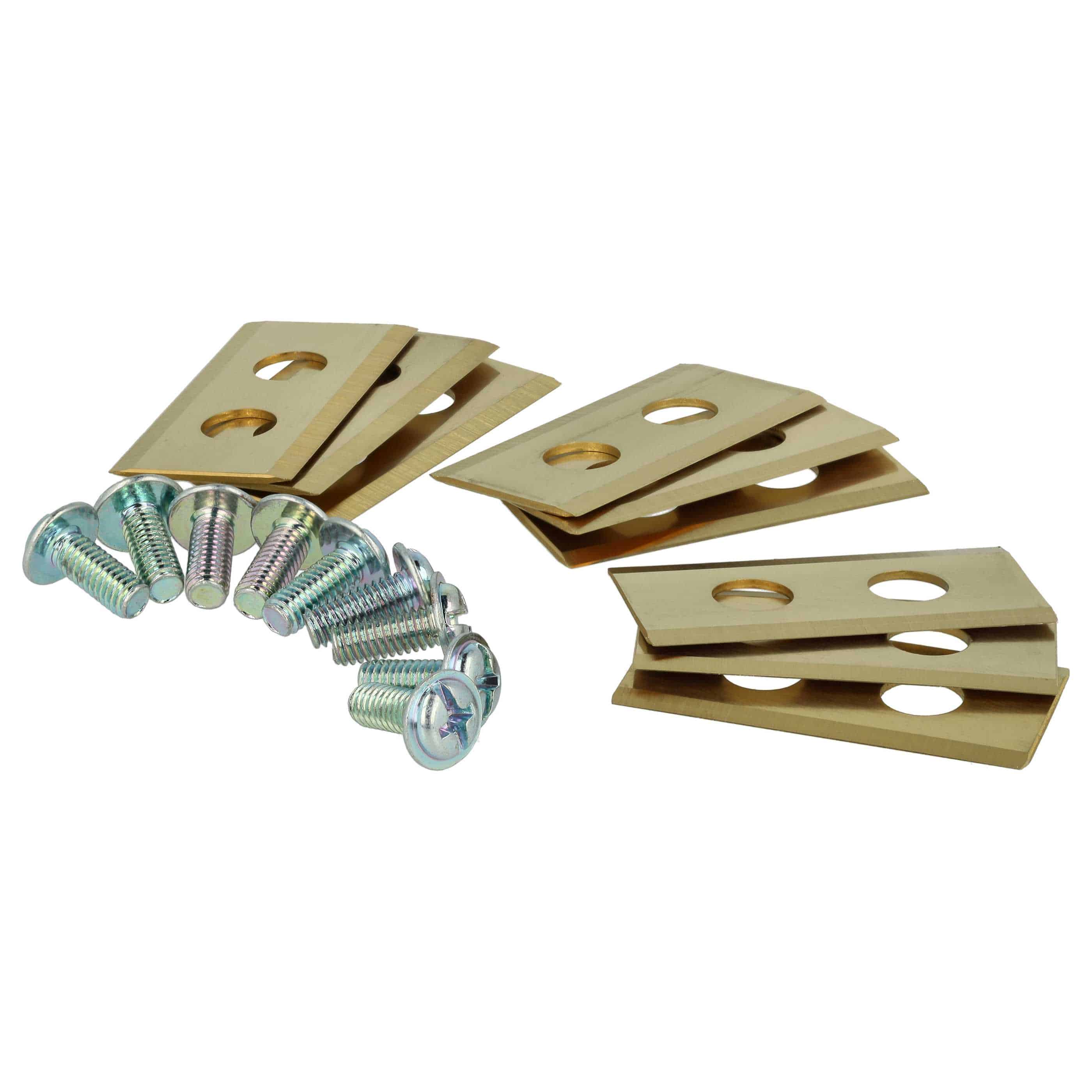 18x Exchange Blade for PowerPlus Cordless Lawnmower etc.steel (titan coating)gold