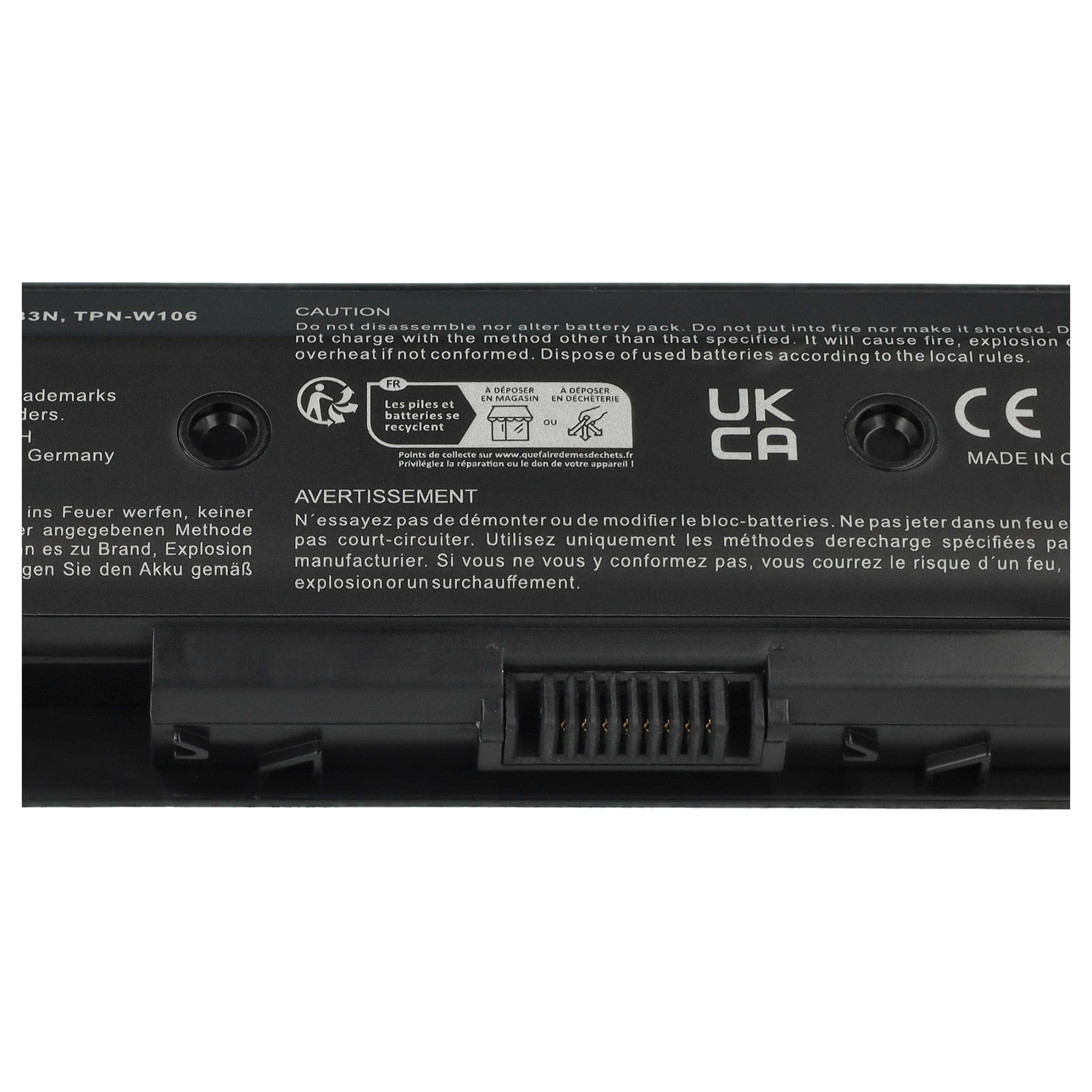 Akumulator do laptopa zamiennik HP 671567-831, 671567-421, 671731-001 - 6600 mAh 10,8 V Li-Ion, czarny