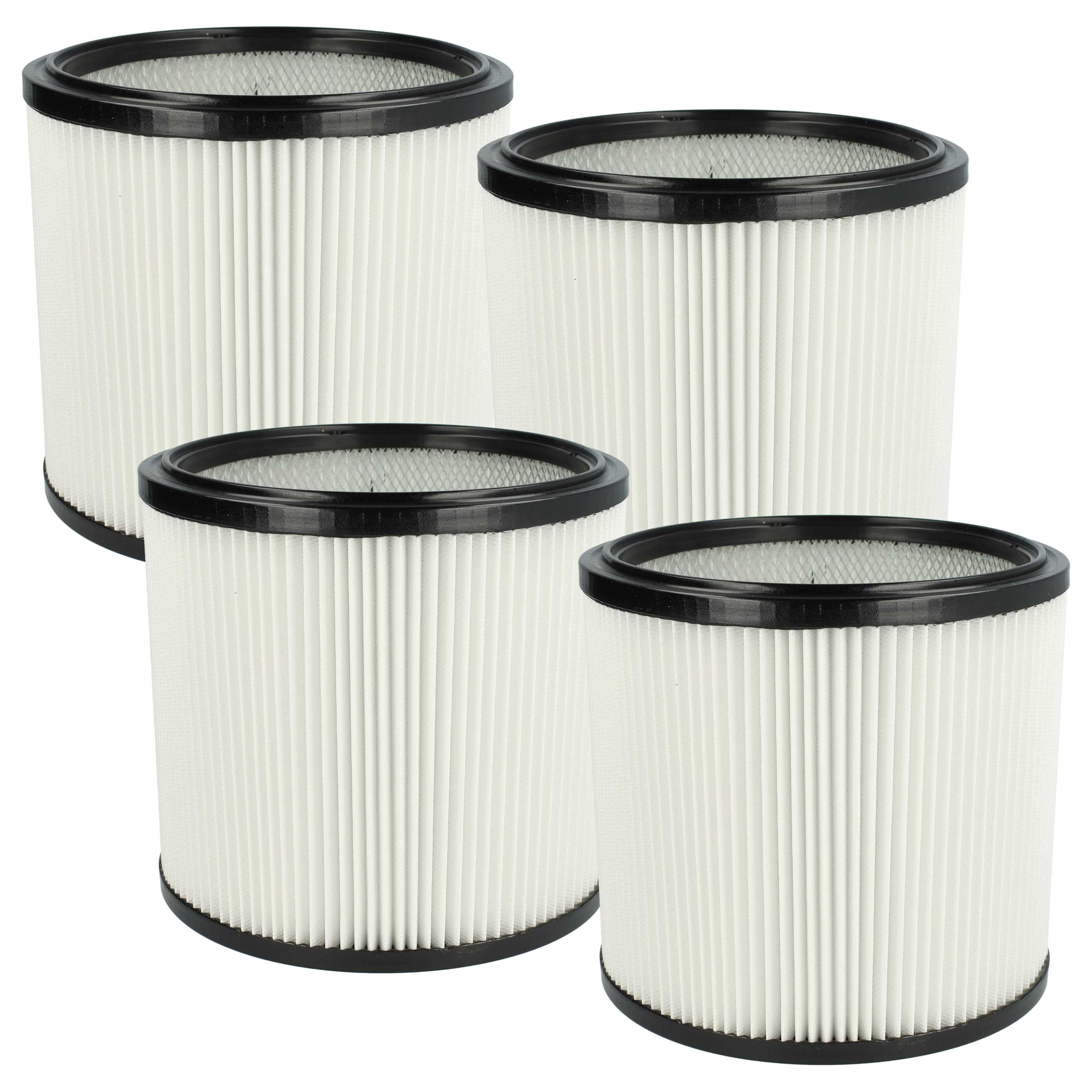 4x Filtercartridge filter replaces Starmix 413525, 4011240413525 for Starmix Vacuum Cleaner, black / white