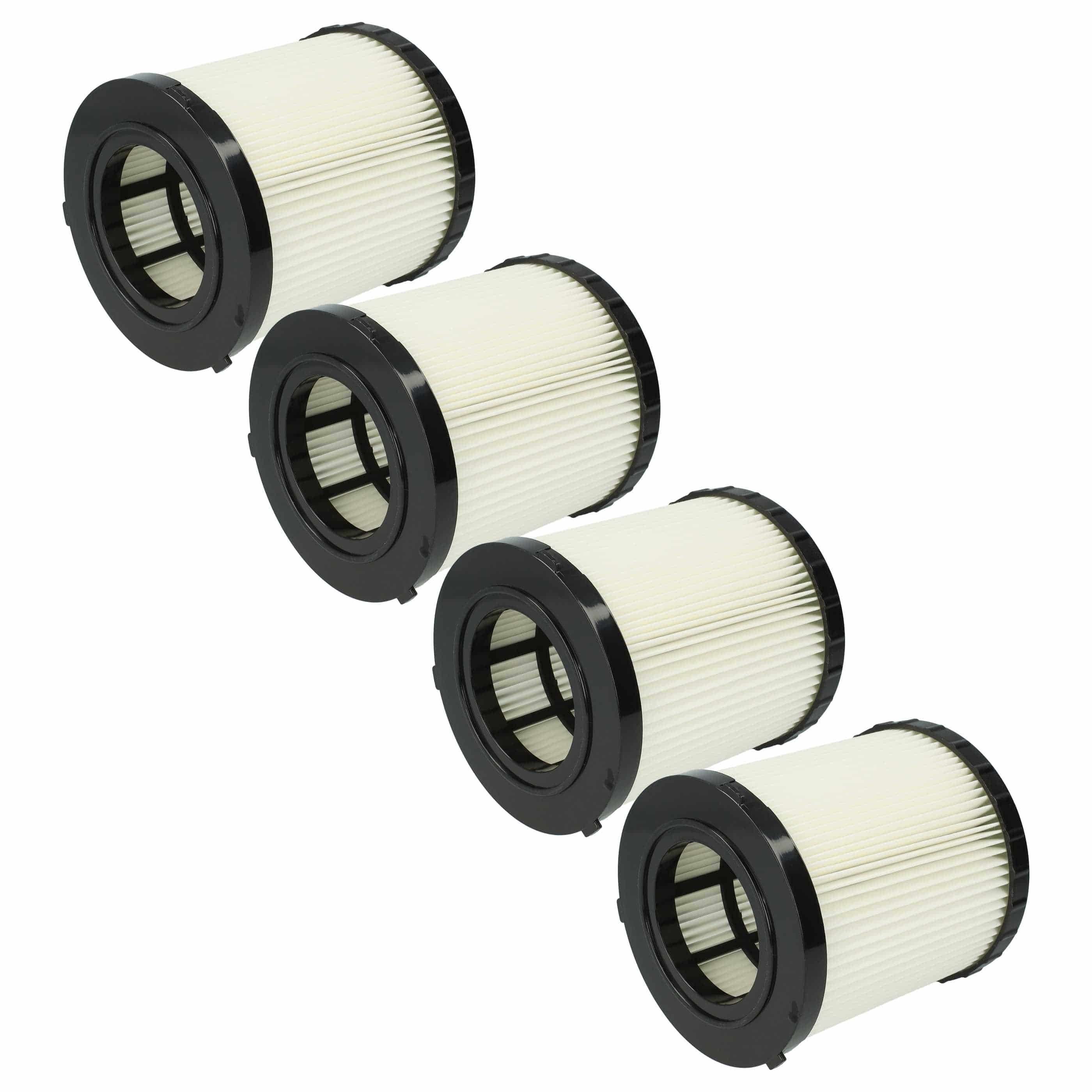 4x round filter replaces Dewalt DCV5801H, DCV5801H-XJ for Dewalt Vacuum Cleaner, black / white