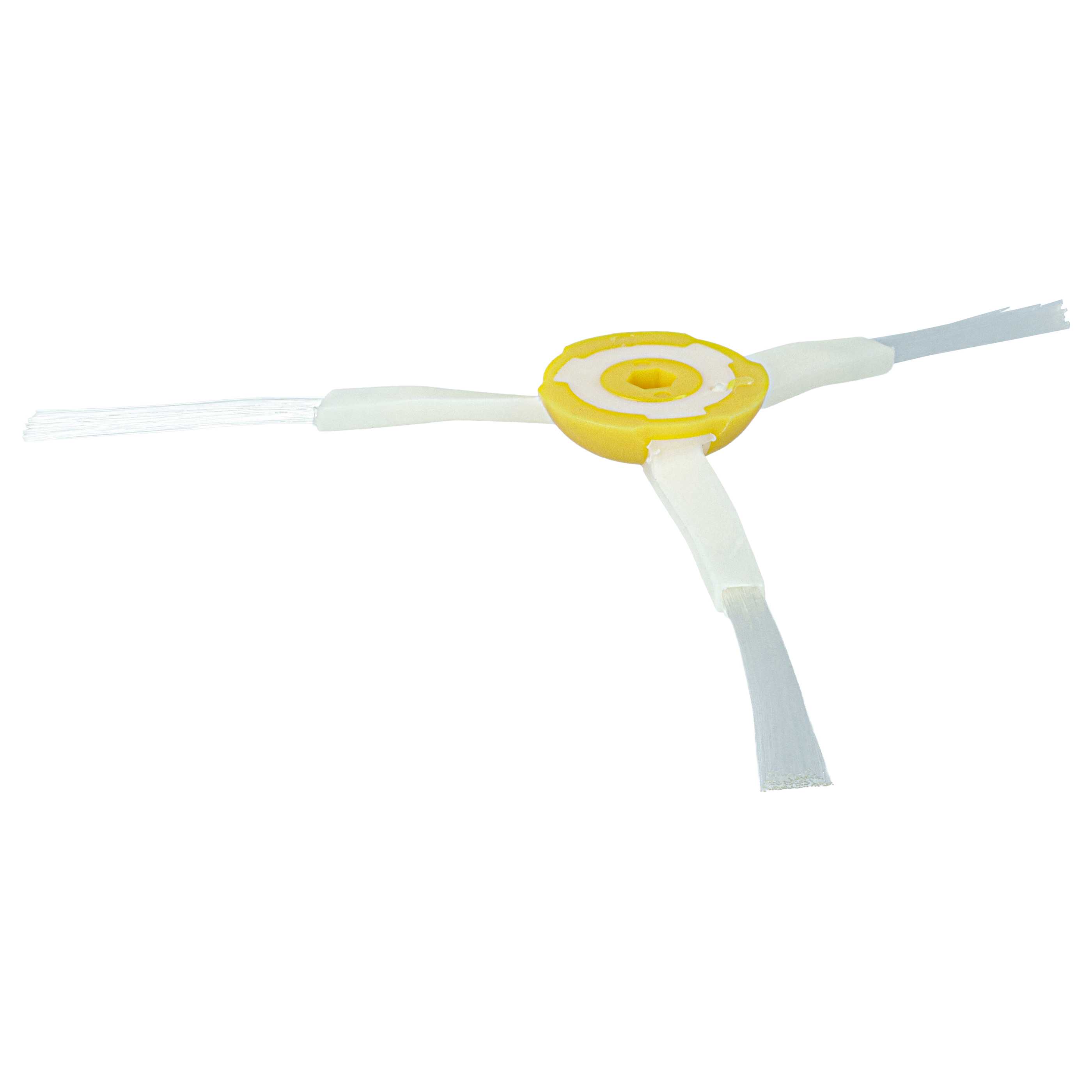3x Side Brush suitable for iRobot Roomba 866, 876, 900, 960 Robot Vacuum Cleaner - 3-armed, white, yellow