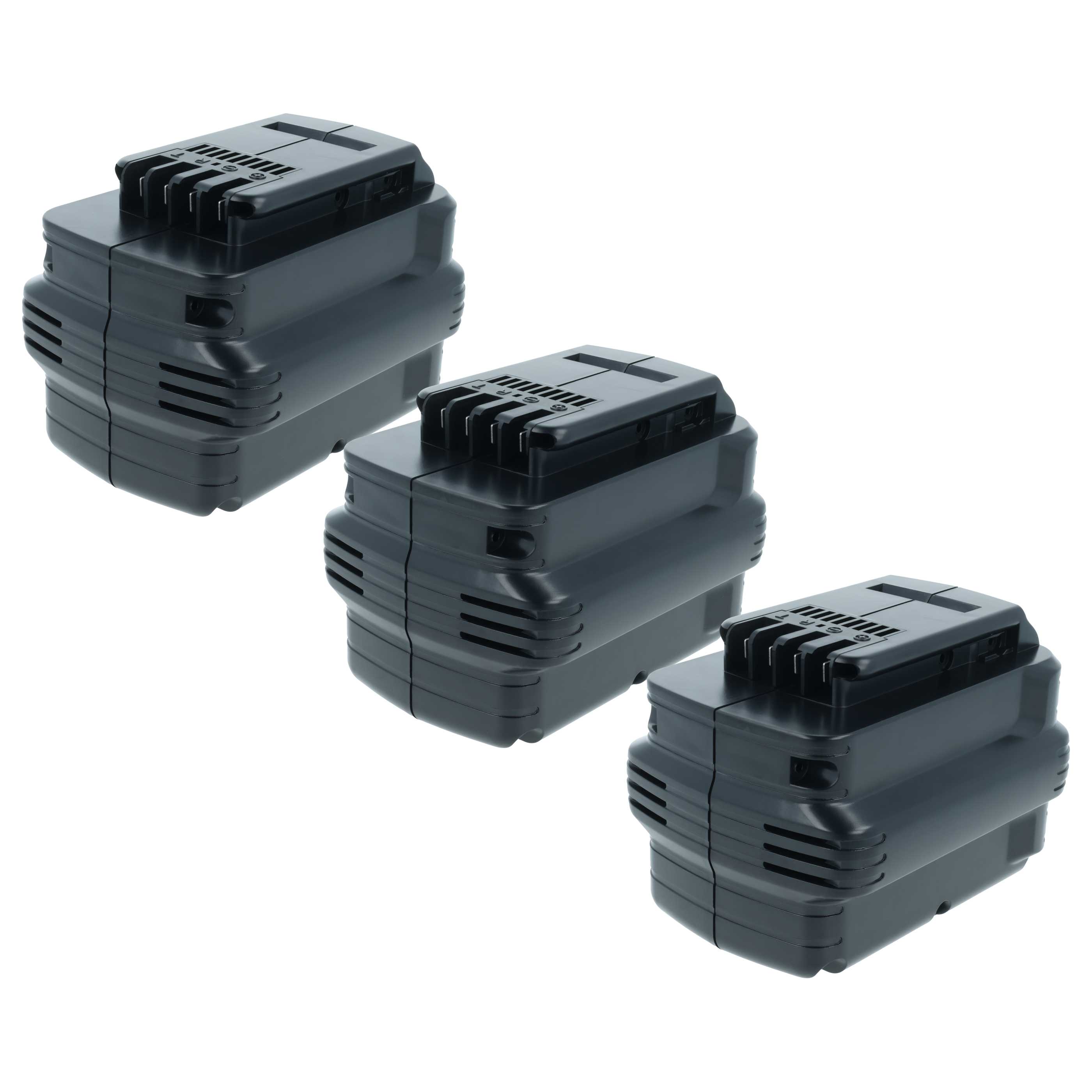 Akku (3x Stück) 24V als Ersatz für Dewalt DE0240-XJ, DE0242, BHA24, DE0240, DE0243, DE0241 - 3,3Ah, NiMH