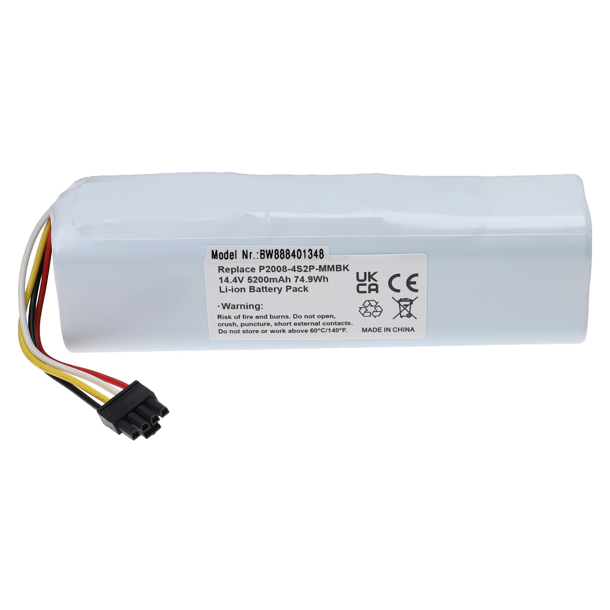 Battery Replacement for Xiaomi P2008-4S2P-MMBK for - 5200mAh, 14.4V, Li-Ion