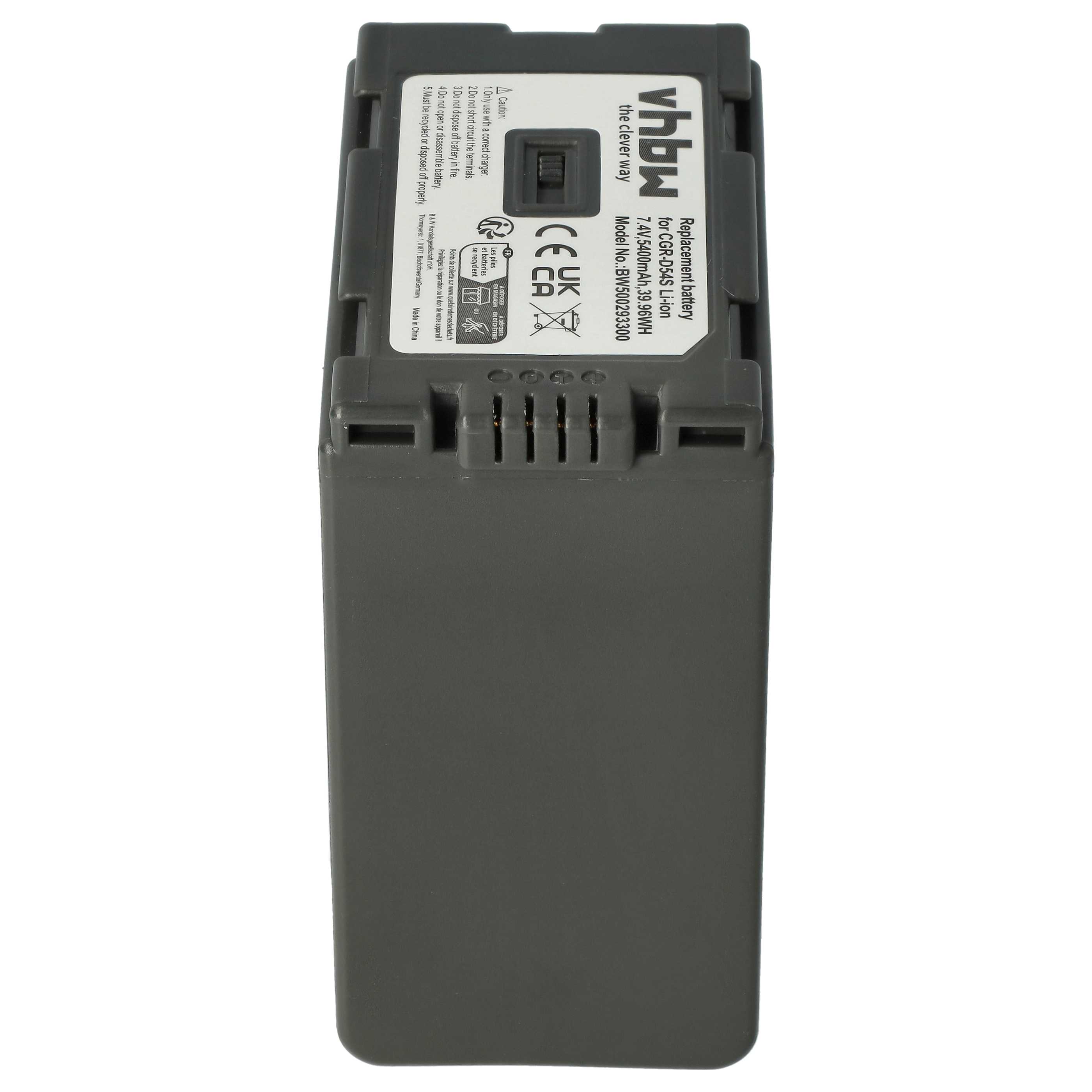 Battery replaces Hitachi DZ-BP28, DZ-BP16 - 5400mAh, 7.4V, Li-Ion
