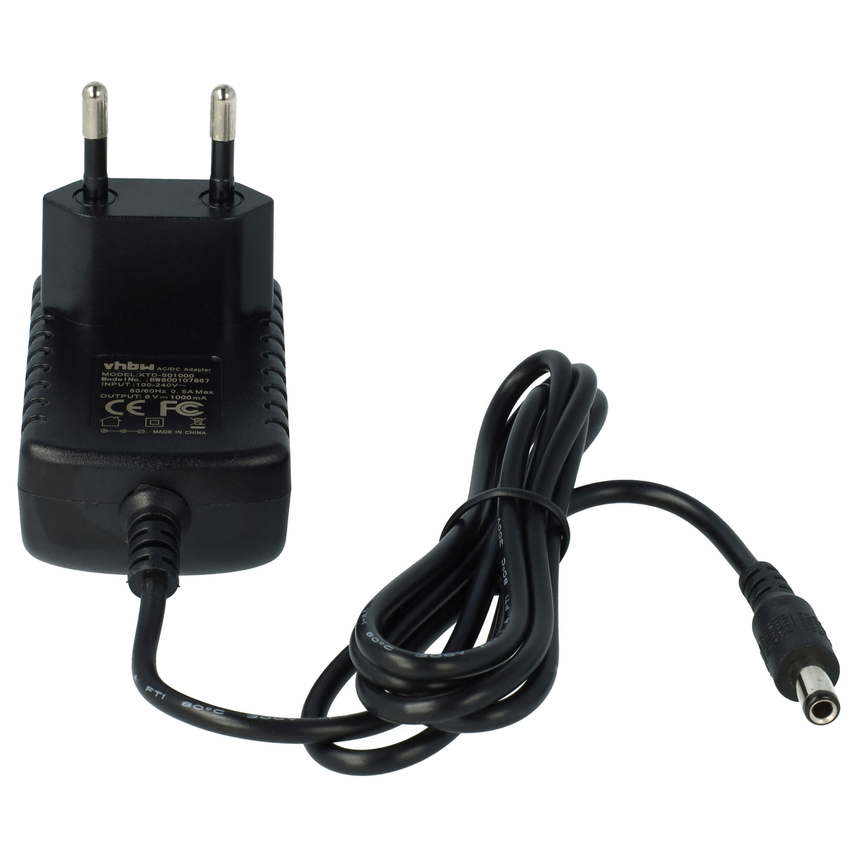 Power Adapter replaces Uebe type A, SW06-060E, PZN-03558547 for UebeBlood Pressure Monitor - 110 cm