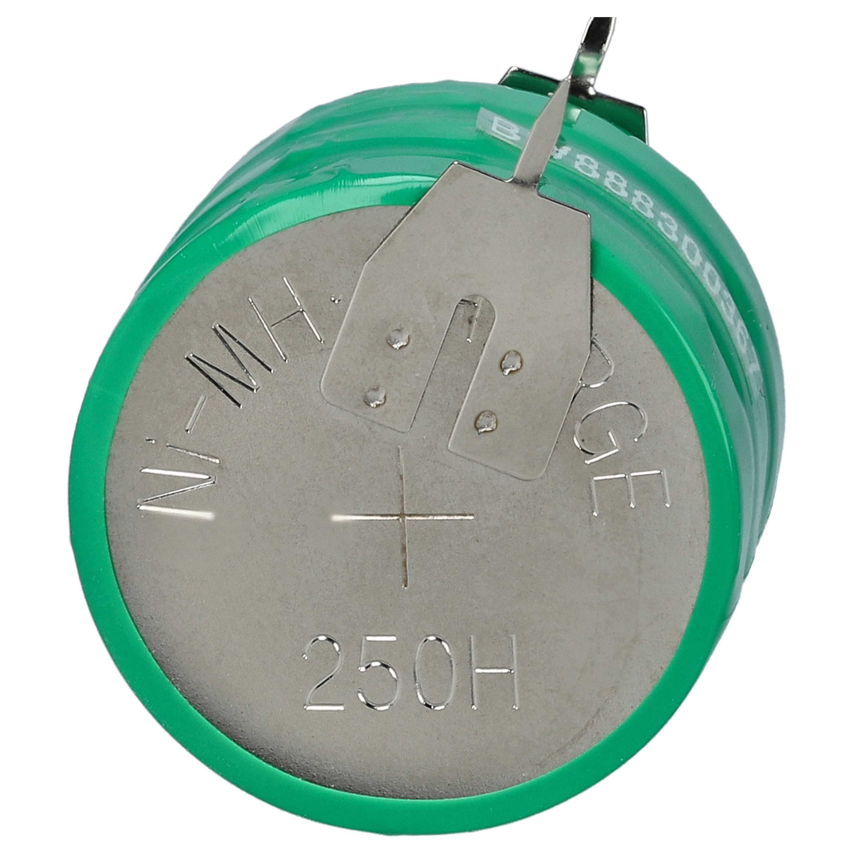 Button Cell Battery Type V250H for Model Building Solar Lamps etc. - 250 mAh 3.6 V NiMH