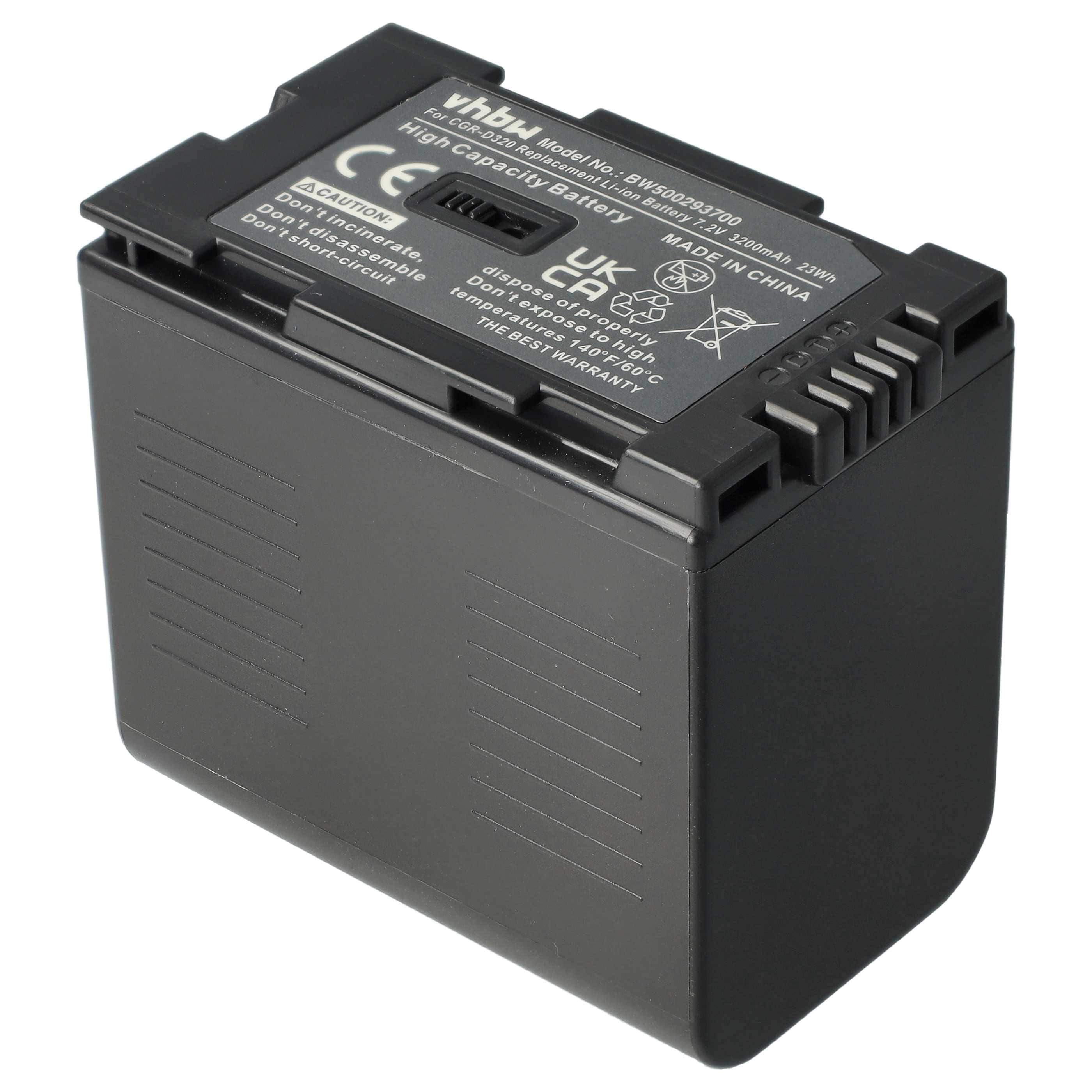 Videocamera Battery replaces Hitachi DZ-BP16, DZ-BP28 - 3200 mAh 7.2 V Li-Ion