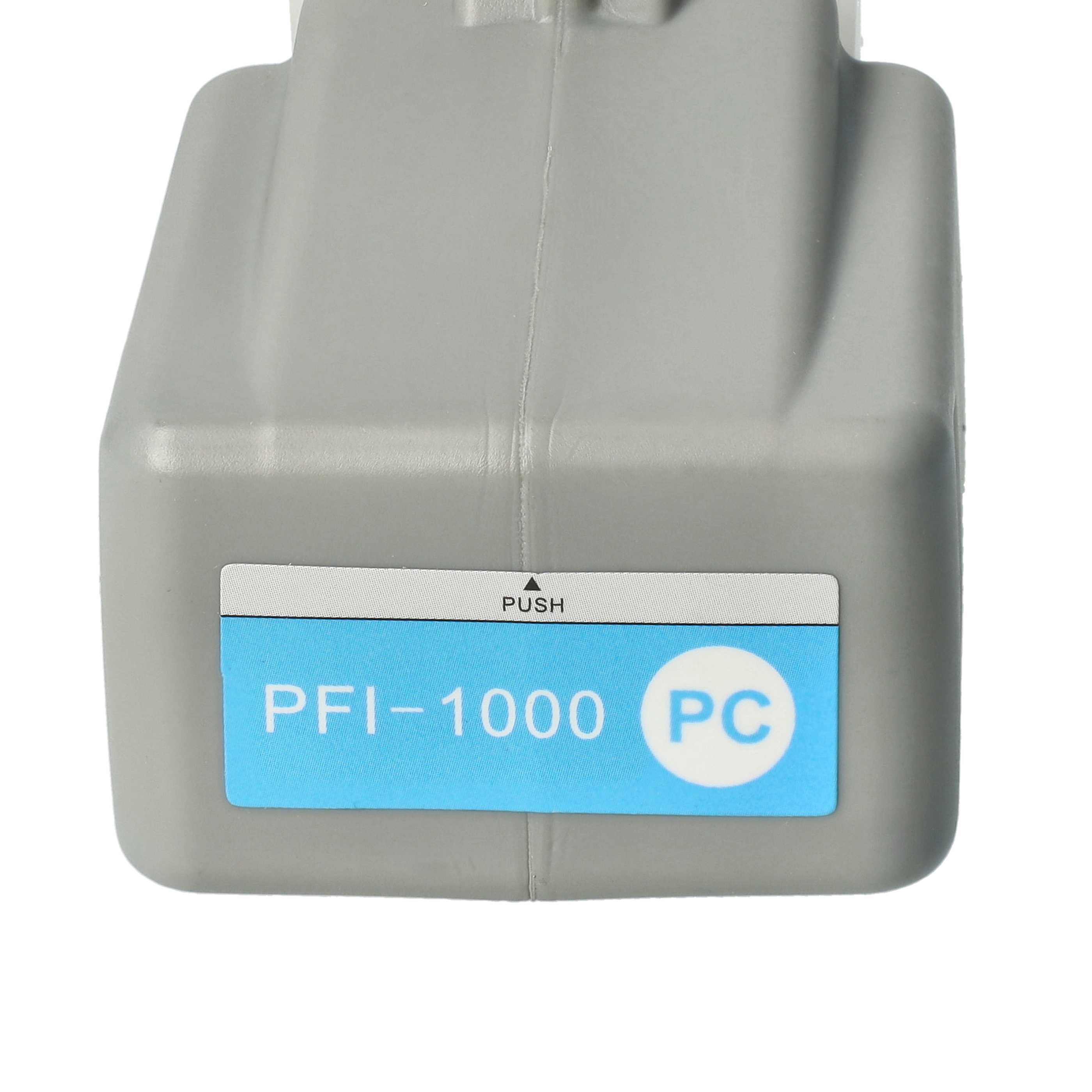 Ink Cartridge as Exchange for Canon PFI-1000PC, PFI-1000 PC for Canon Printer - Photo Cyan 80 ml + Chip