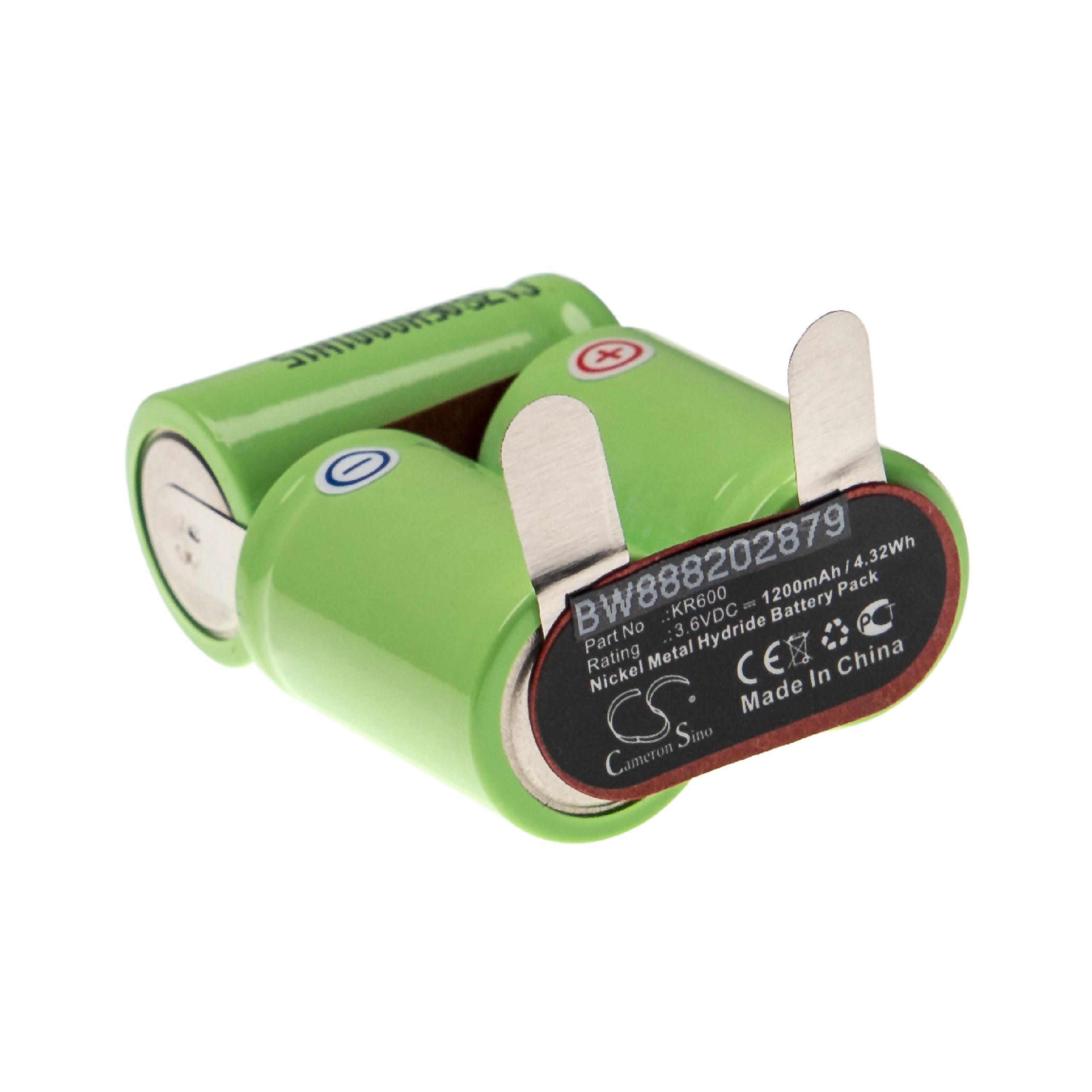 Batterie remplace Wella KR600 pour rasoir électrique - 1200mAh 3,6V NiMH