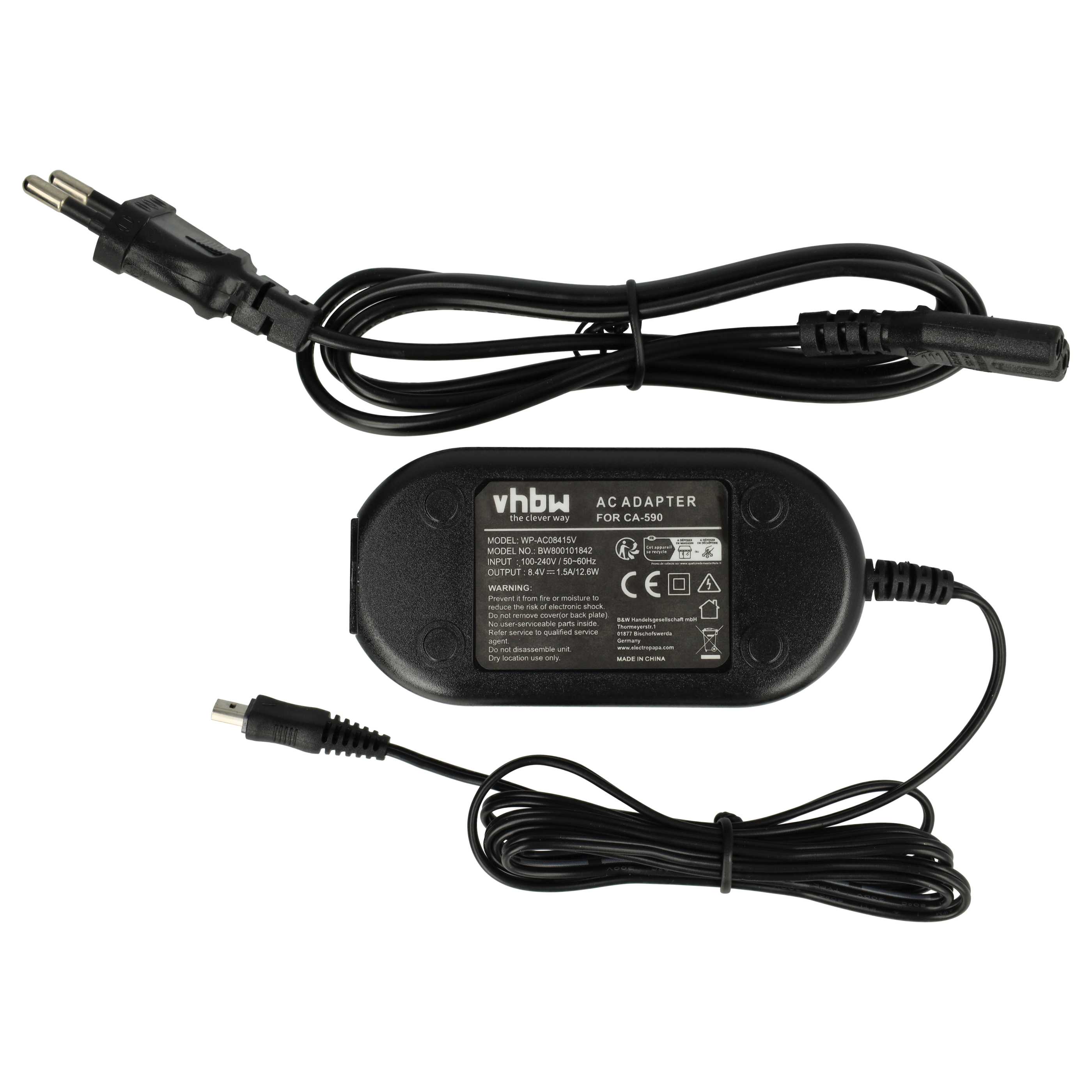 Power Supply replaces CA590A CA-590 CA590E CA590K CA-590A CA-590E CA590 for Camera - 2 m, 8.4 V 2.0 A
