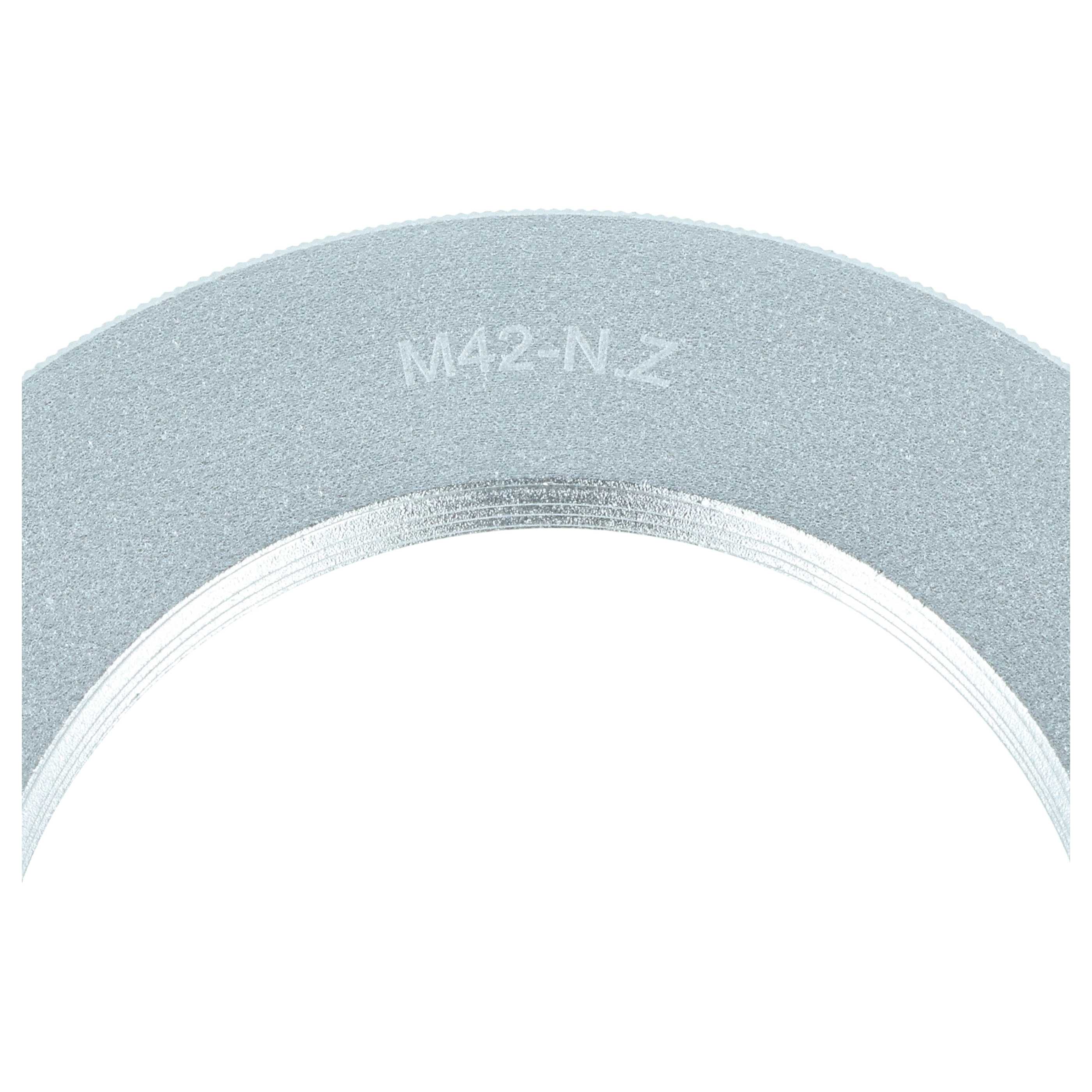 Adapterring passend für Nikon Z6 Kameras - Z Bajonett zu Objektiven mit M42 Gewinde, silber