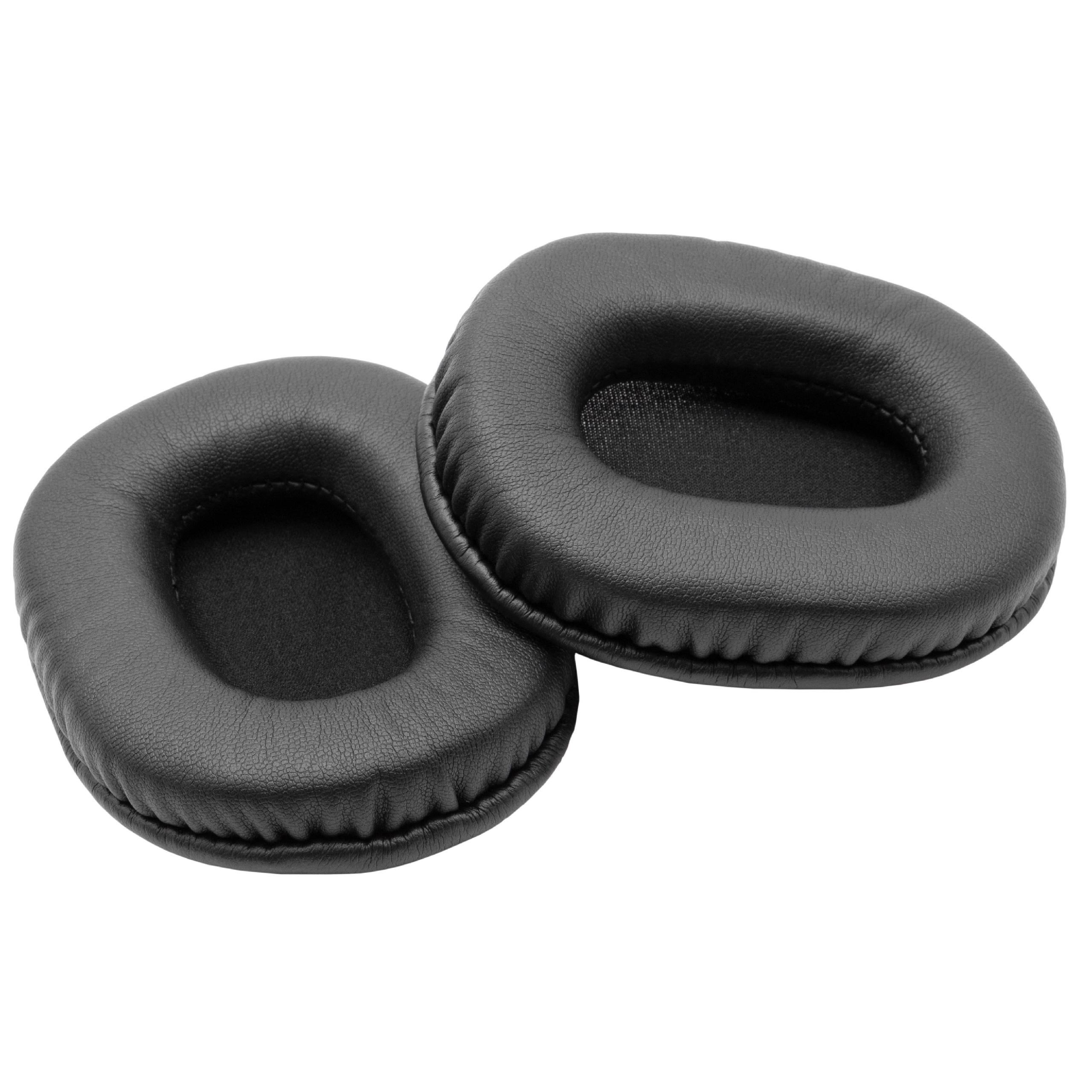 1 paio di cuscinetti per Audio Technica ATH-M20 cuffie ecc. - poliuretano / gommapiuma, 9,5 x 7,4 cm, 11 mm sp