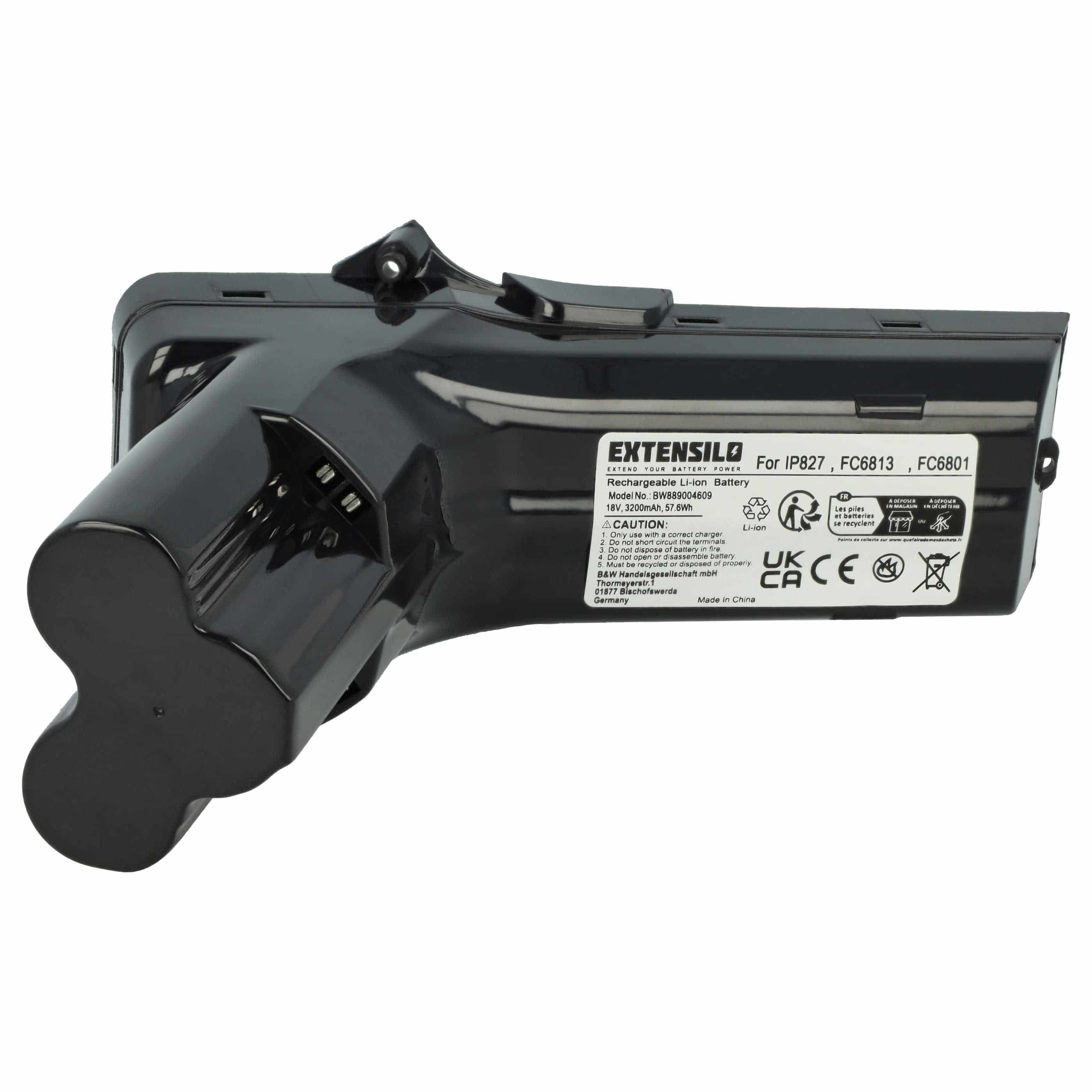 Battery replaces Philips IP827, 300000517621 for Philips 3200mAh, 18V, Li-Ion