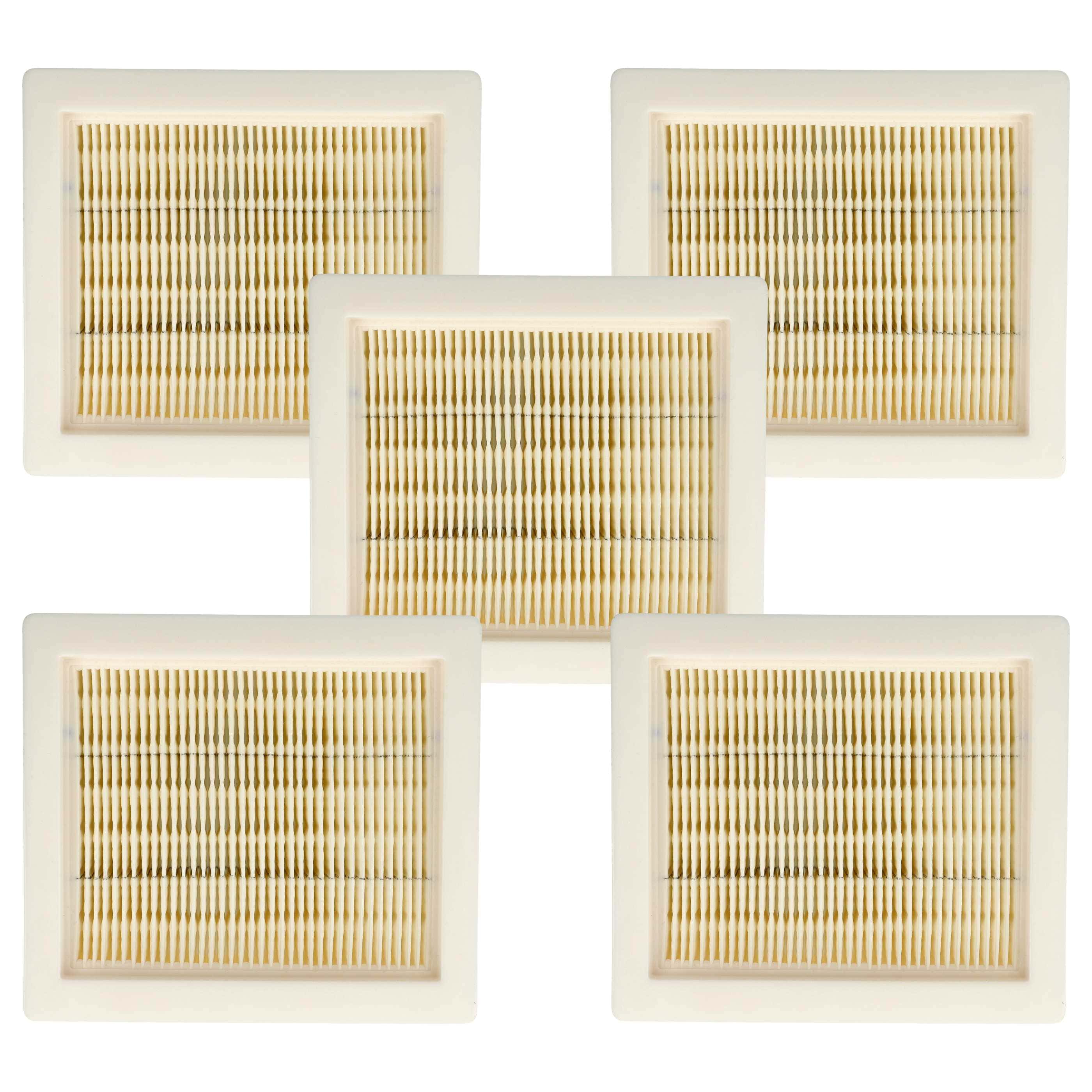 5x flat pleated filter replaces Hilti VC 5, VC 75-1, 2192229 for Würth Vacuum Cleaner