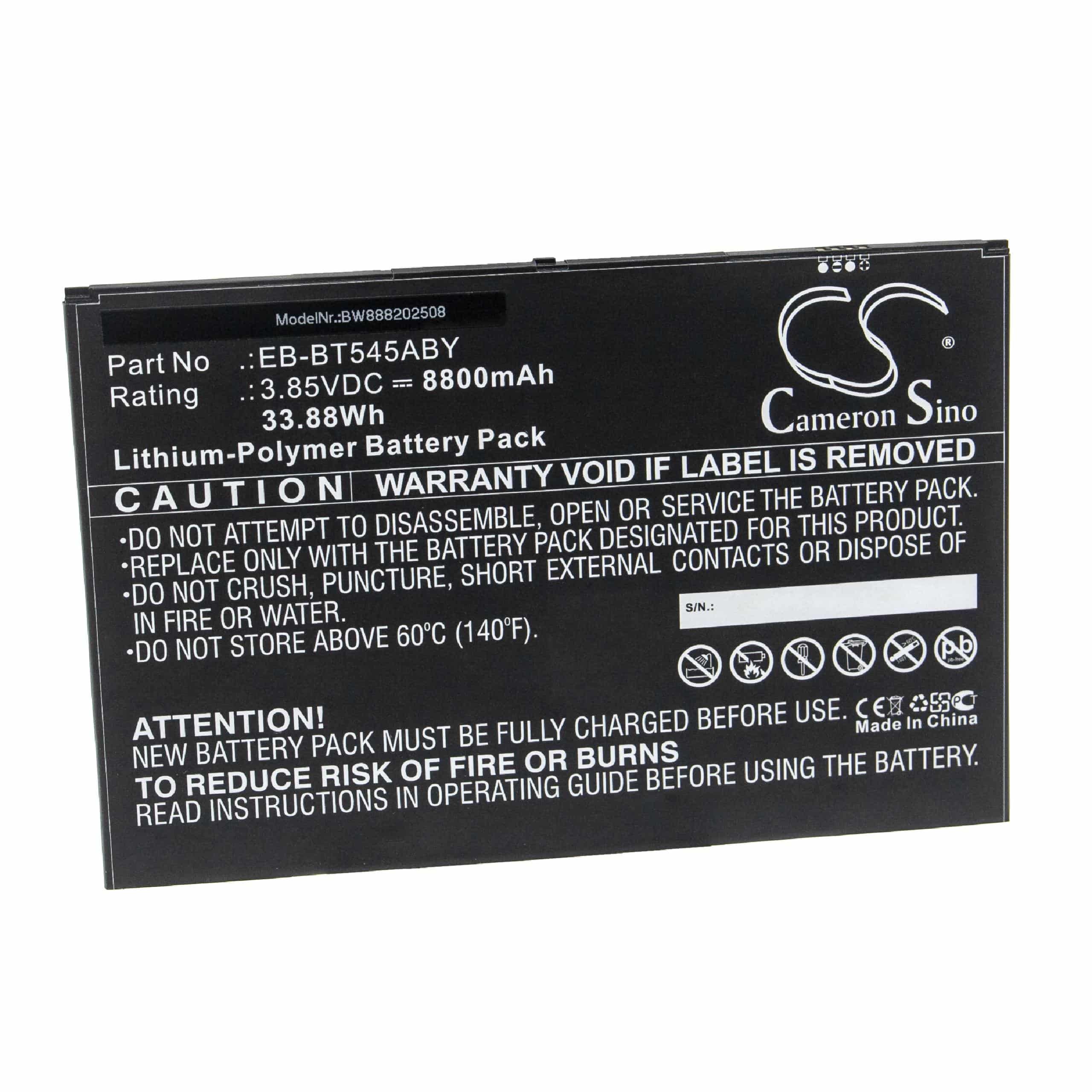Tablet Battery Replacement for Samsung EB-BT545ABY - 8800mAh 3.85V Li-polymer
