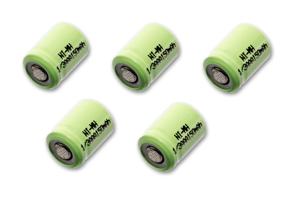 Model Making Device Battery Cell (5 Units) Replacement for 1/3AAA - 150mAh 1.2V NiMH