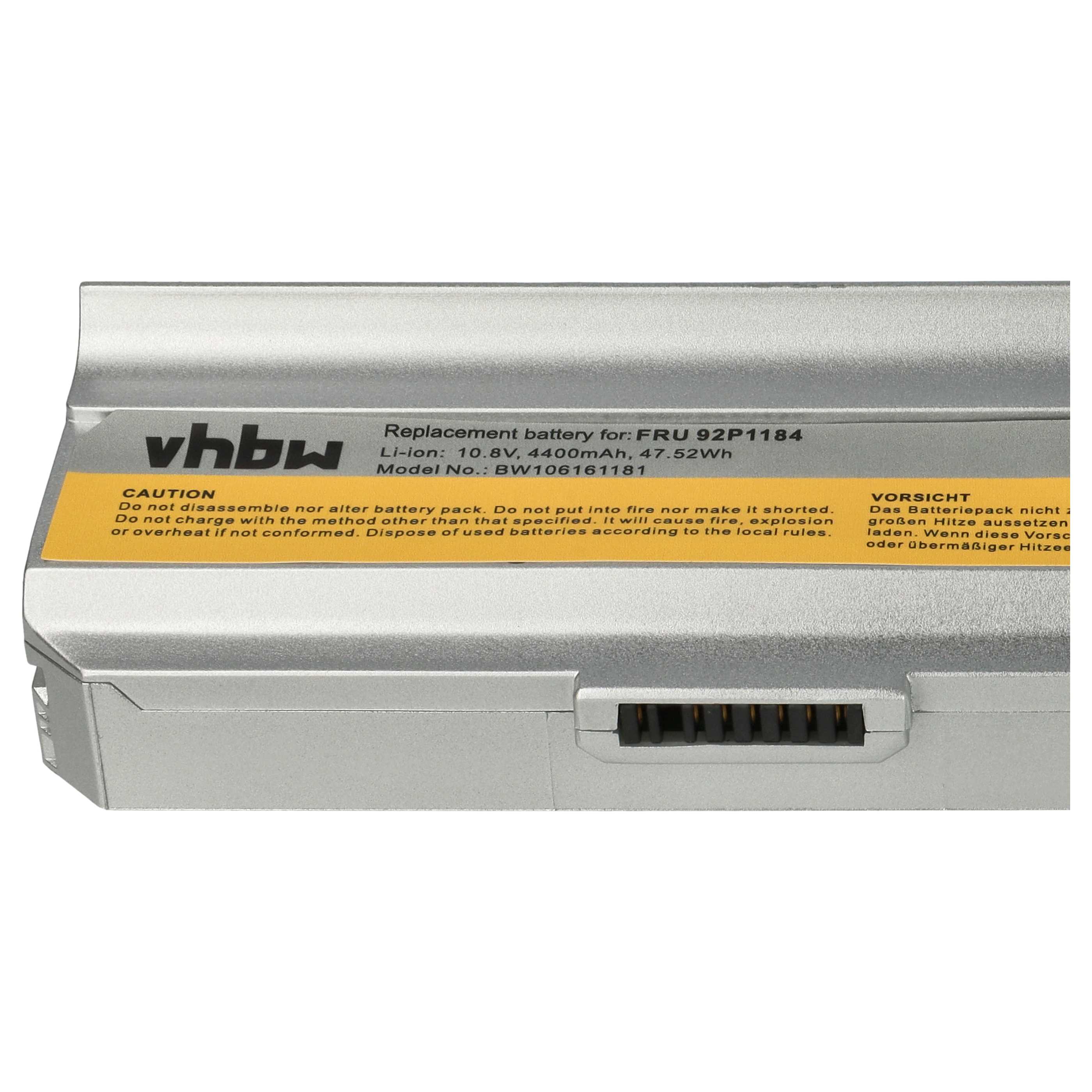 Akumulator do laptopa zamiennik Lenovo ASM 42T5213, 40Y8322, 40Y8315 - 4400 mAh 10,8 V Li-Ion, srebrny