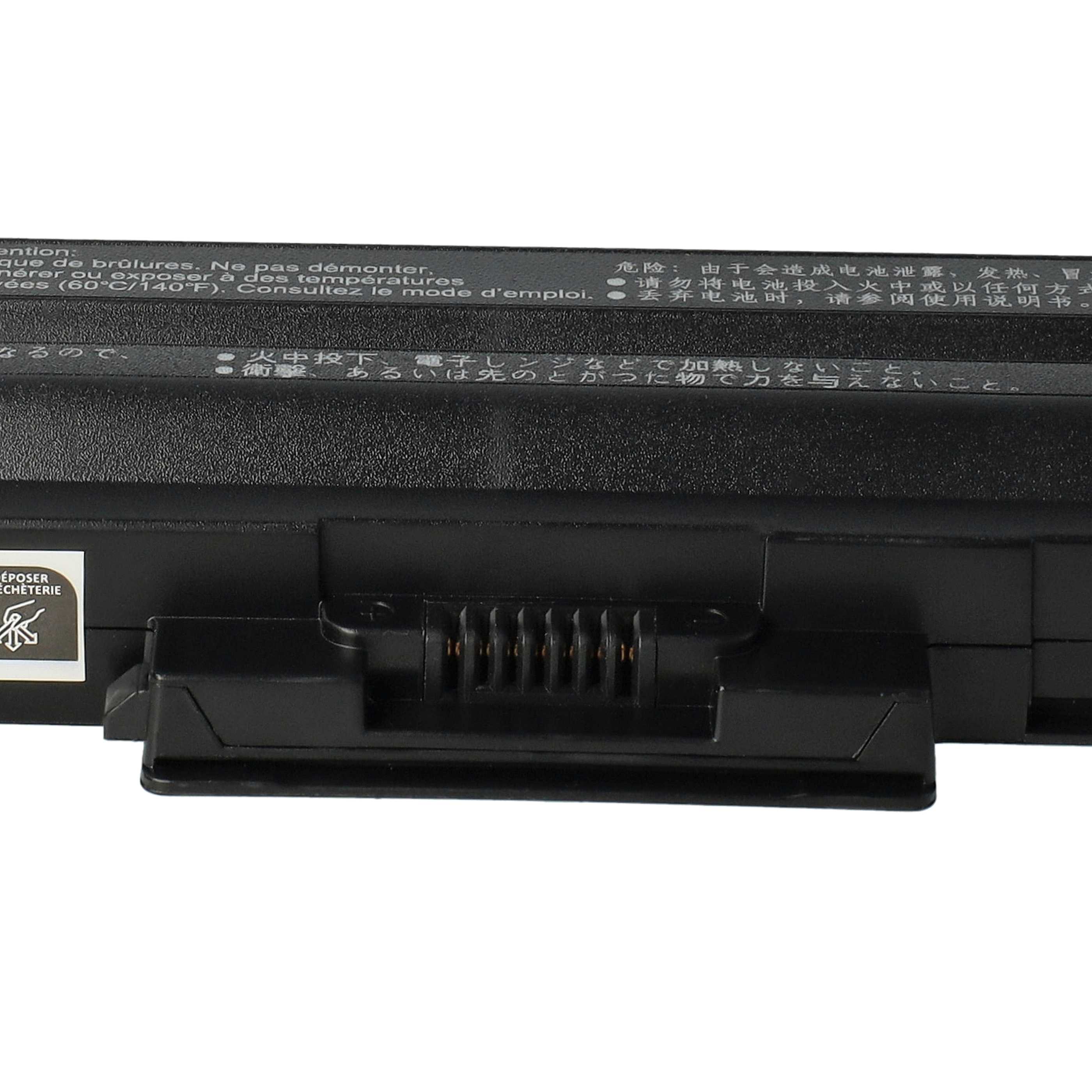 Batterie remplace Sony VGP-BPS13, VGP-BPL21, VGP-BPL13 pour ordinateur portable - 4400mAh 11,1V Li-ion, noir